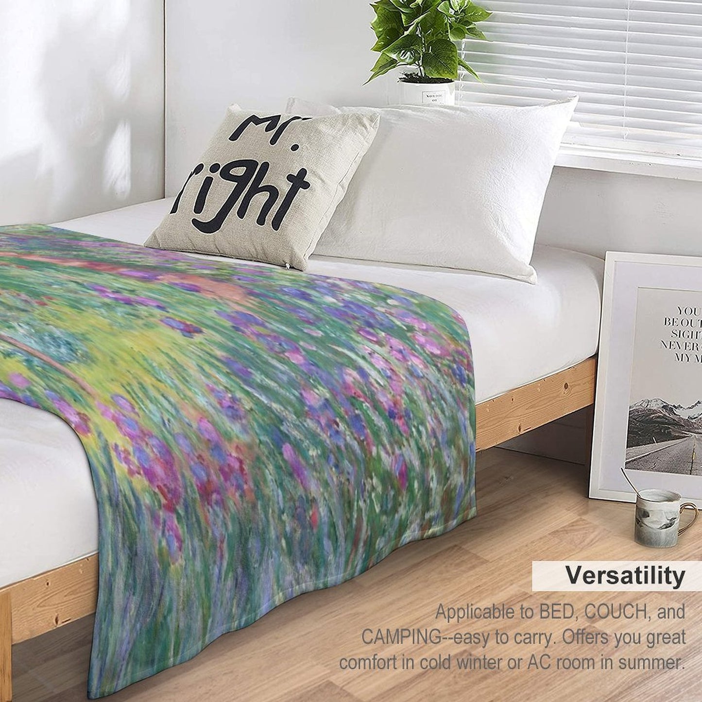 The Artist's Garden at Giverny Eco-conscious Throw Blanket