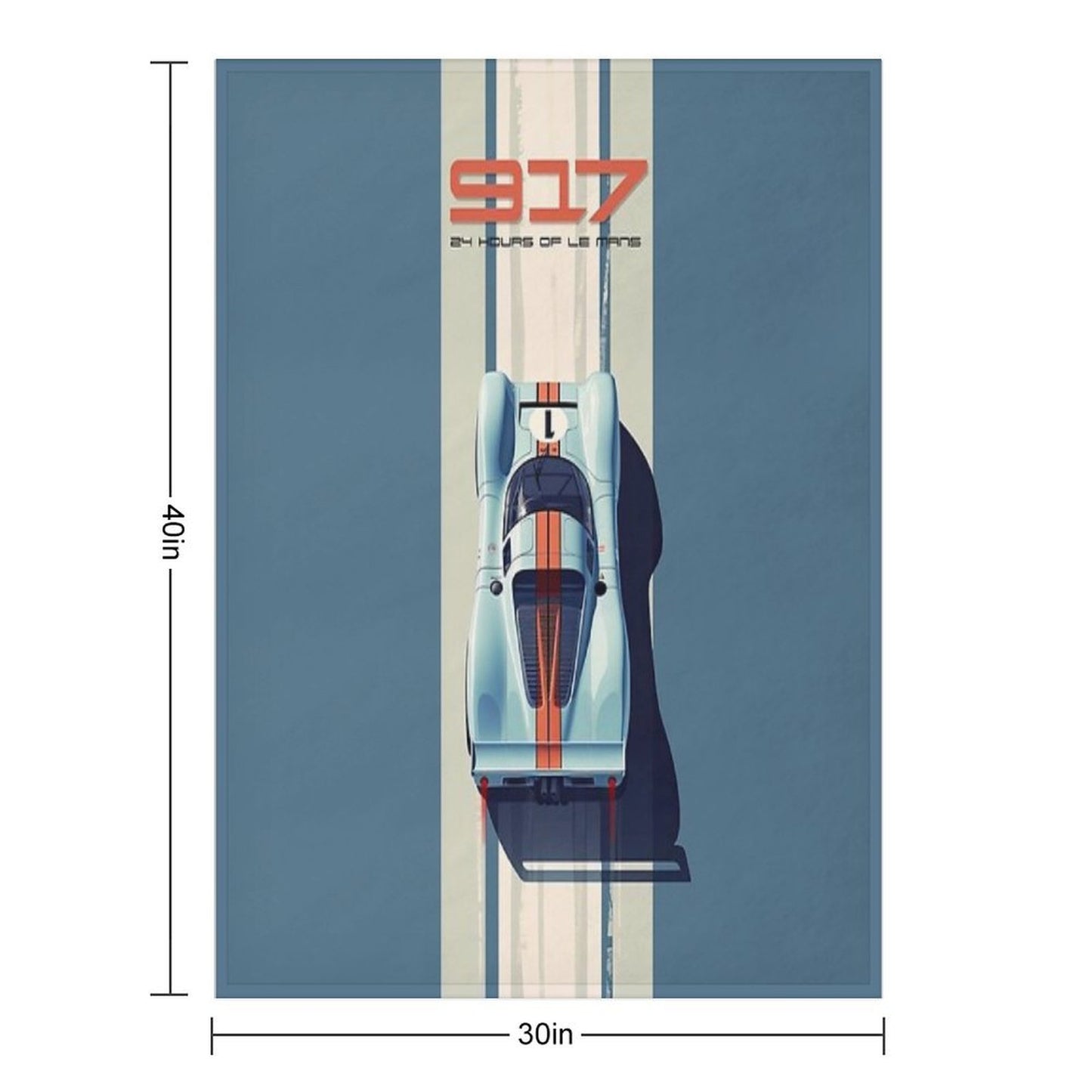 Porsche 917 24 Hours of Le Mans Race Car Gift-ready Throw Blanket