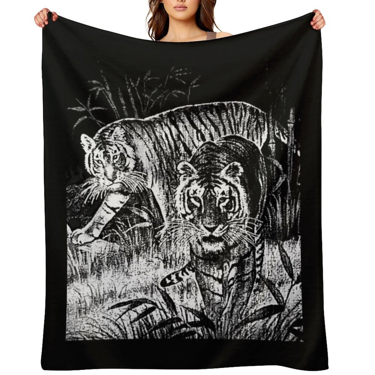 Cobija Del Tigre Mexican Blanket Tiger Meme Easy Care Throw Blanket