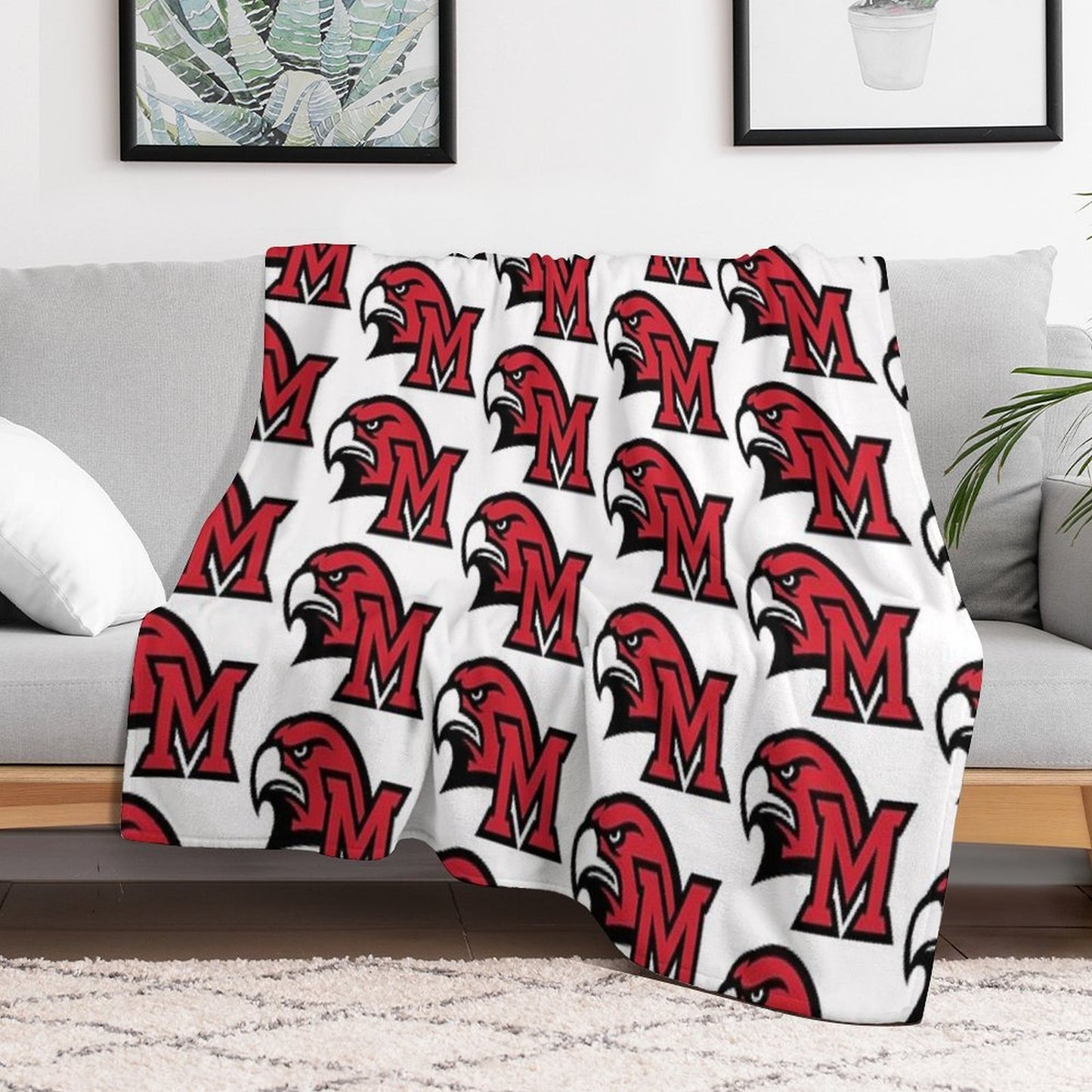 Miami University Oxford Oh Durable Throw Blanket