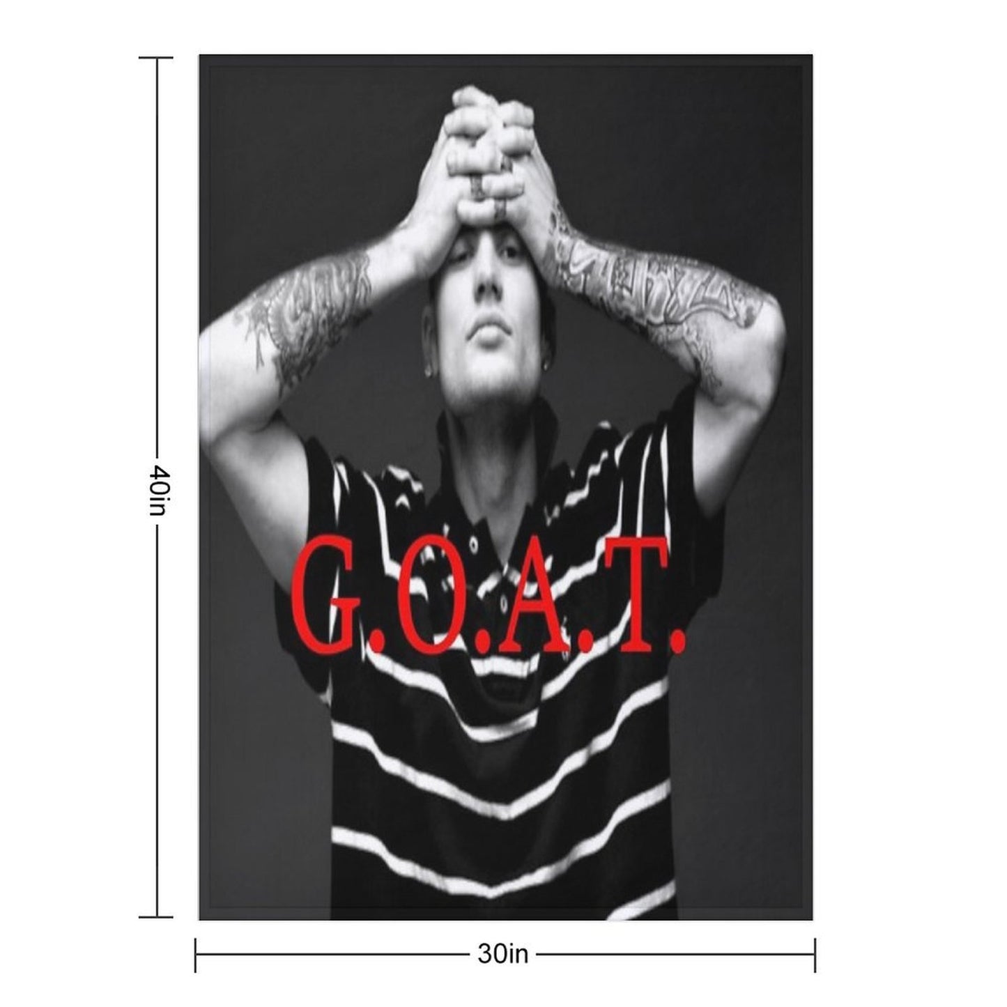Kerser Rapper Goat Eshay Plush Throw Blanket
