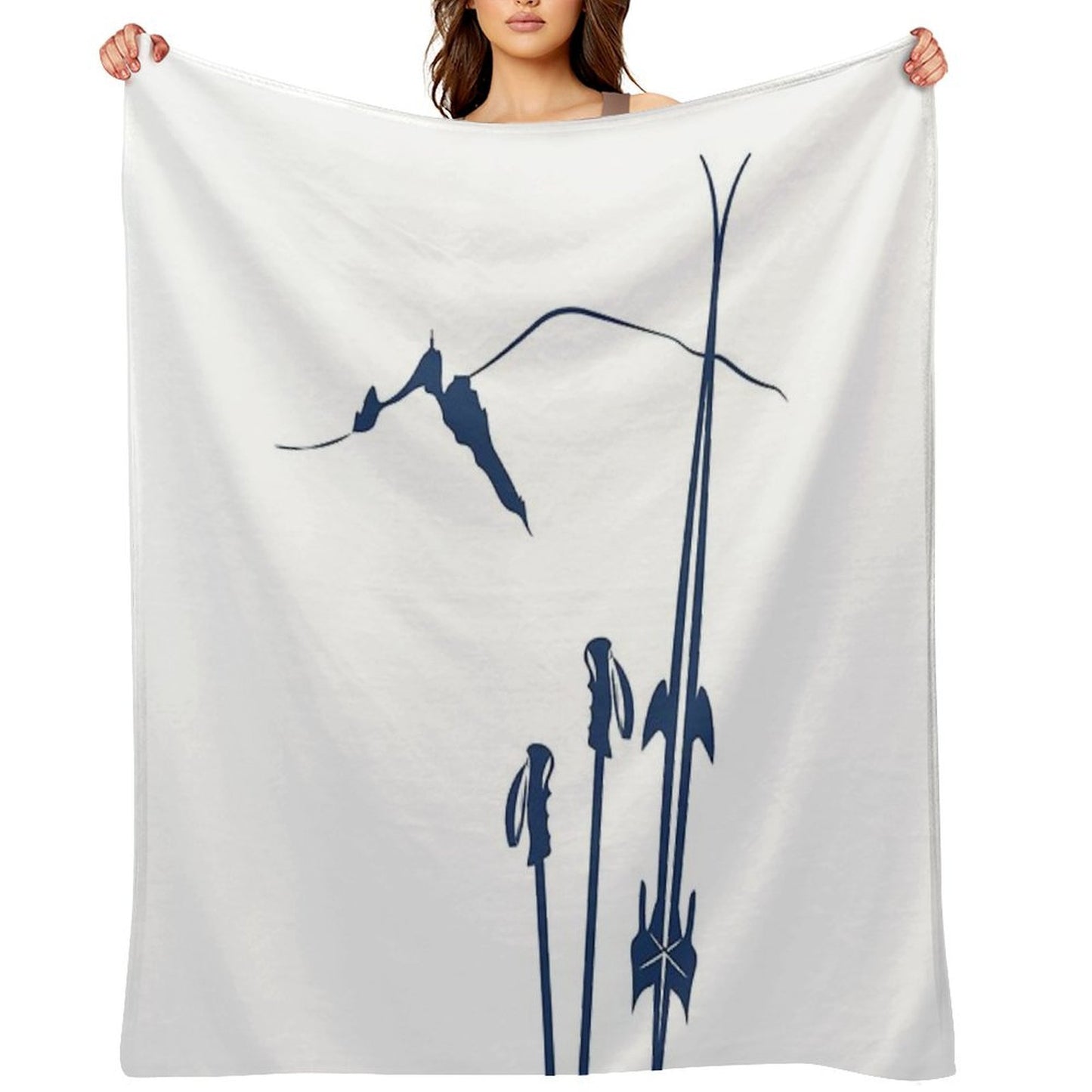 Chamonix Mont Blanc Aiguille Du Midi La Flégère Gradient by Leewarddesign Sustainable Throw Blanket