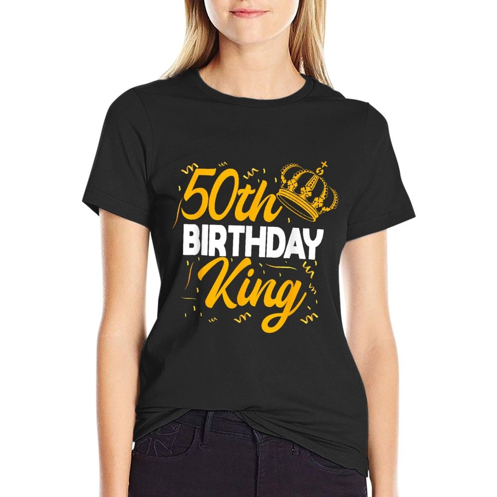 50th Birthday King Party Crown Bday Celebration  Classic T-Shirt