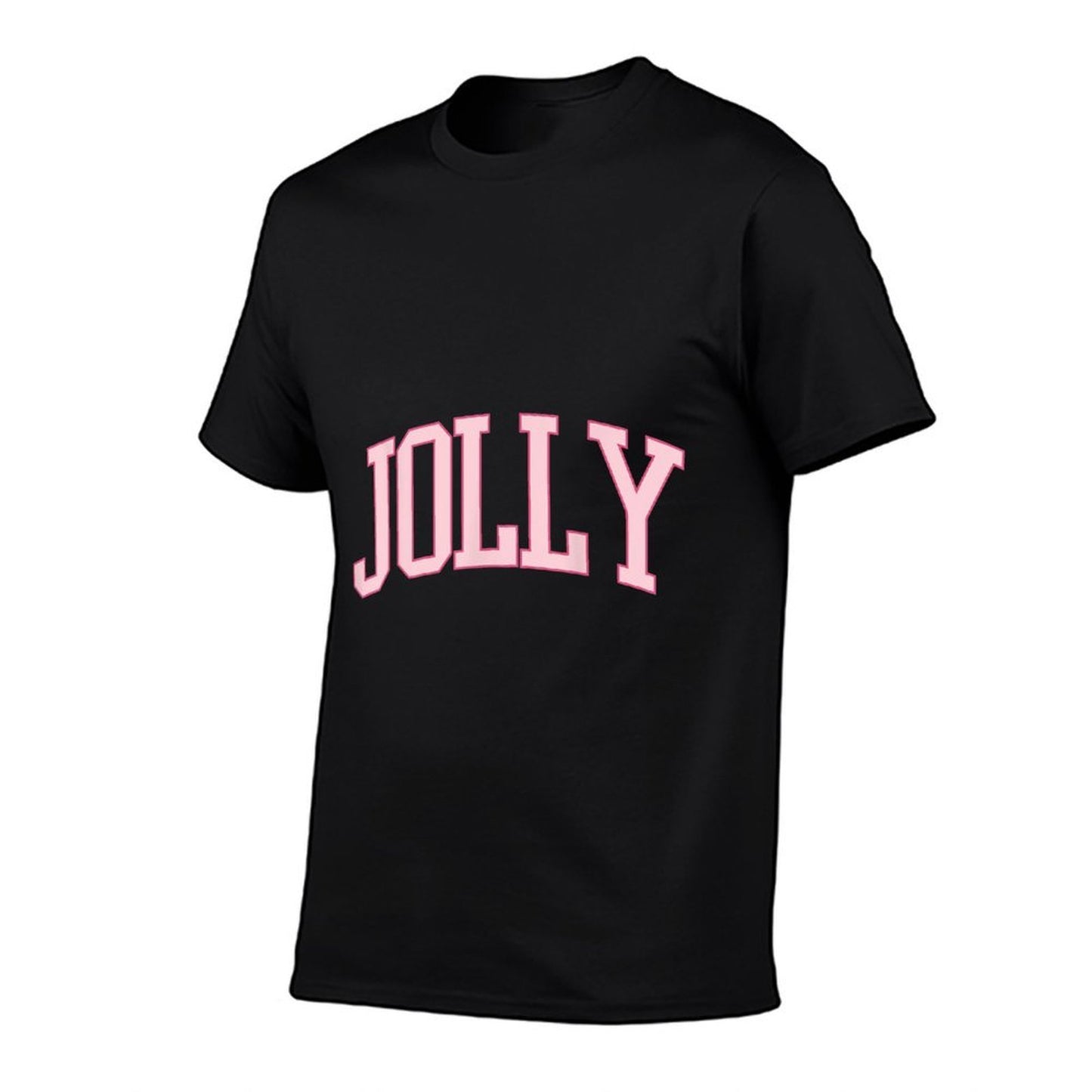 Preppy Cute Christmas Pink Jolly Wrinkle-resistant T-Shirt