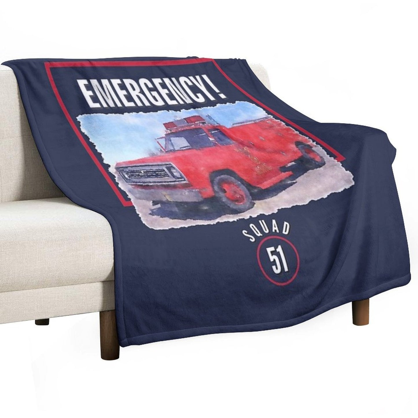 Emergency Squad 51 Truck Quick-dry Throw Blanket