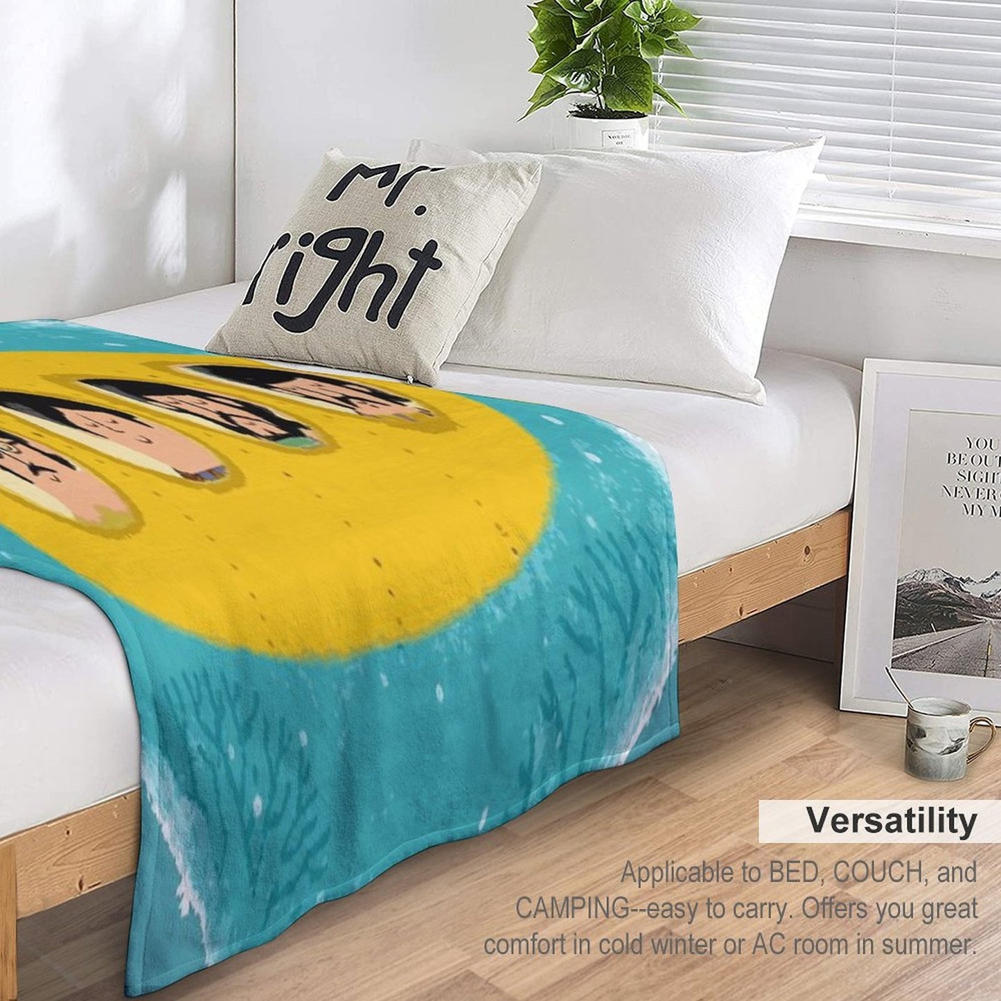 Yellow Easy Care Throw Blanket