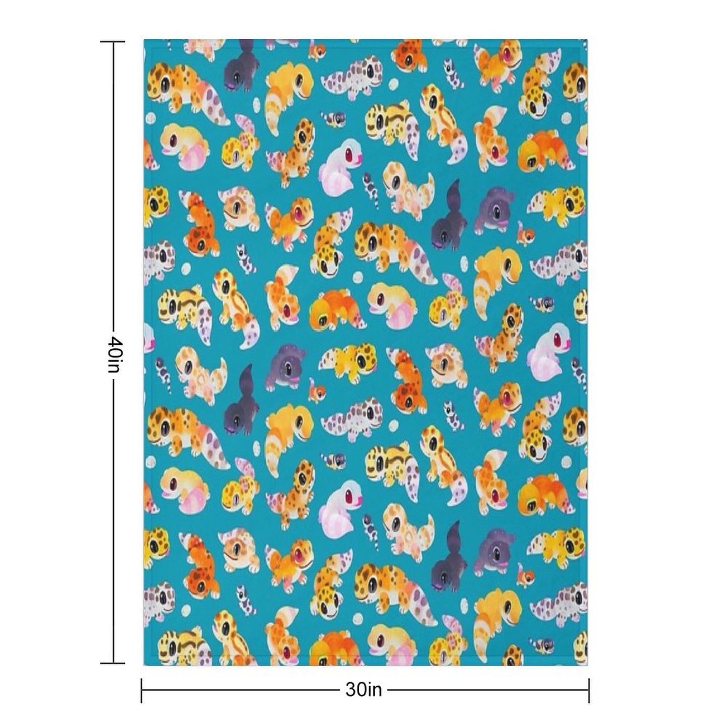 Leopard Gecko - Green Anti-pilling Throw Blanket