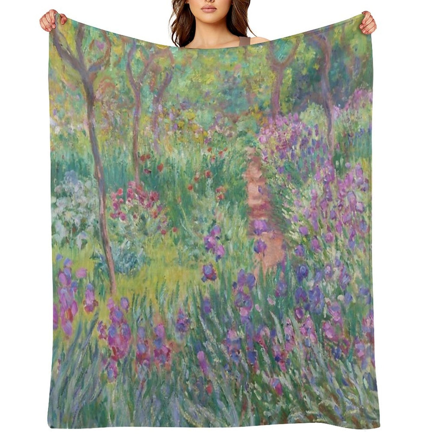 The Artist's Garden at Giverny Eco-conscious Throw Blanket