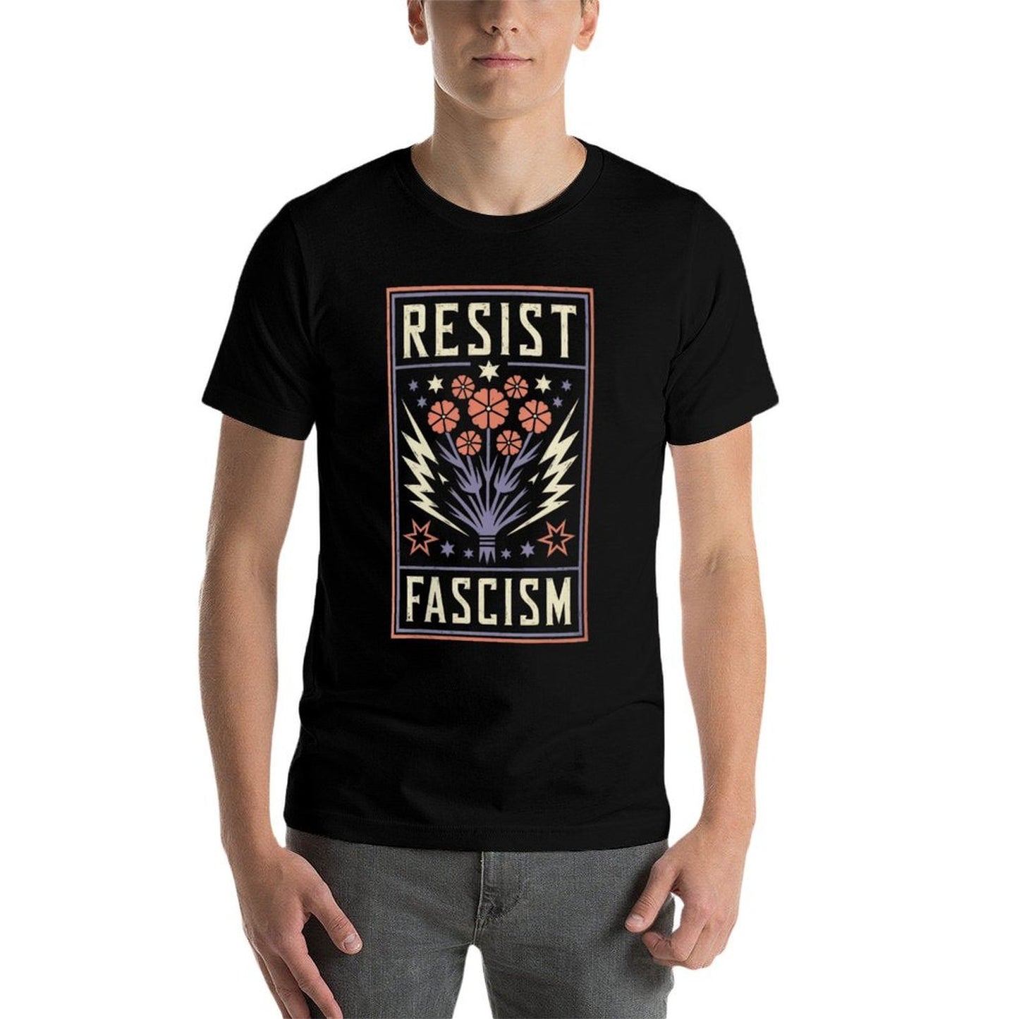 Womens Resist Fascism Protest Trump Anti Trump Stretchy T-Shirt