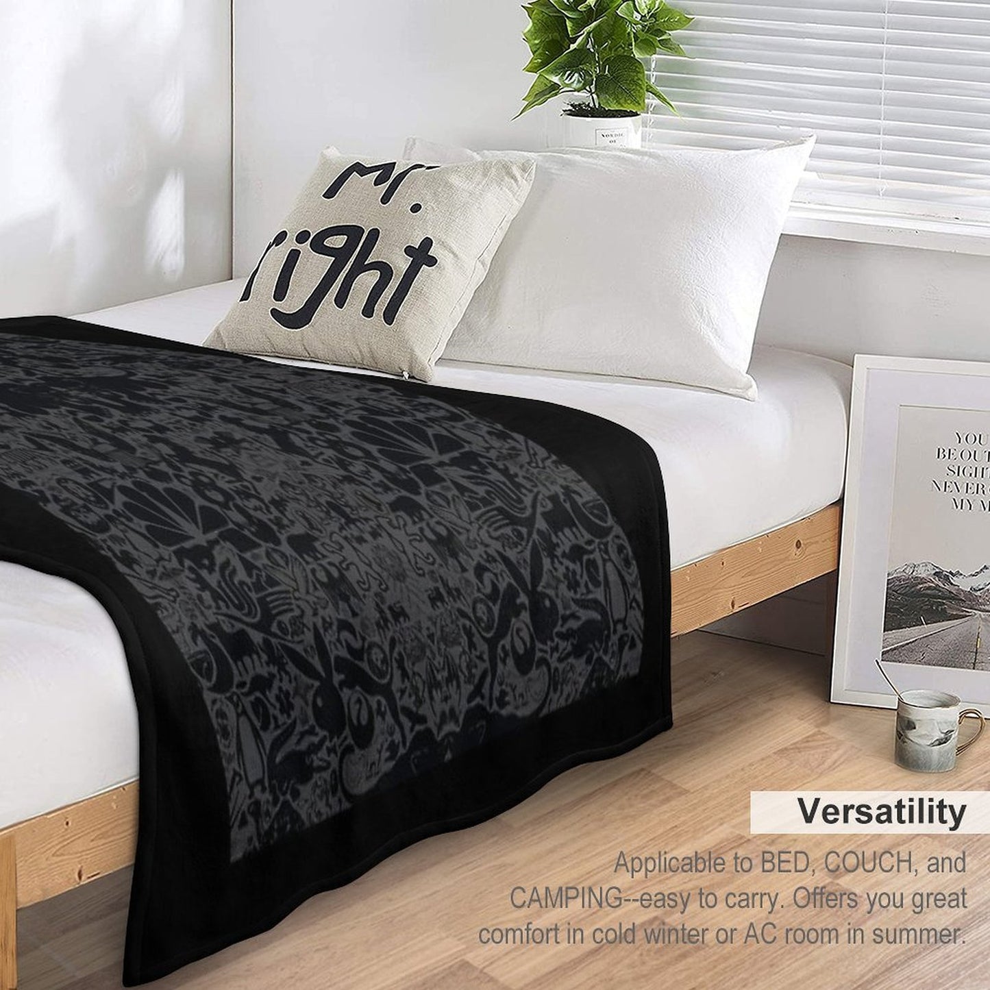 The Darkest Animal Wallpaper Easy Care Throw Blanket