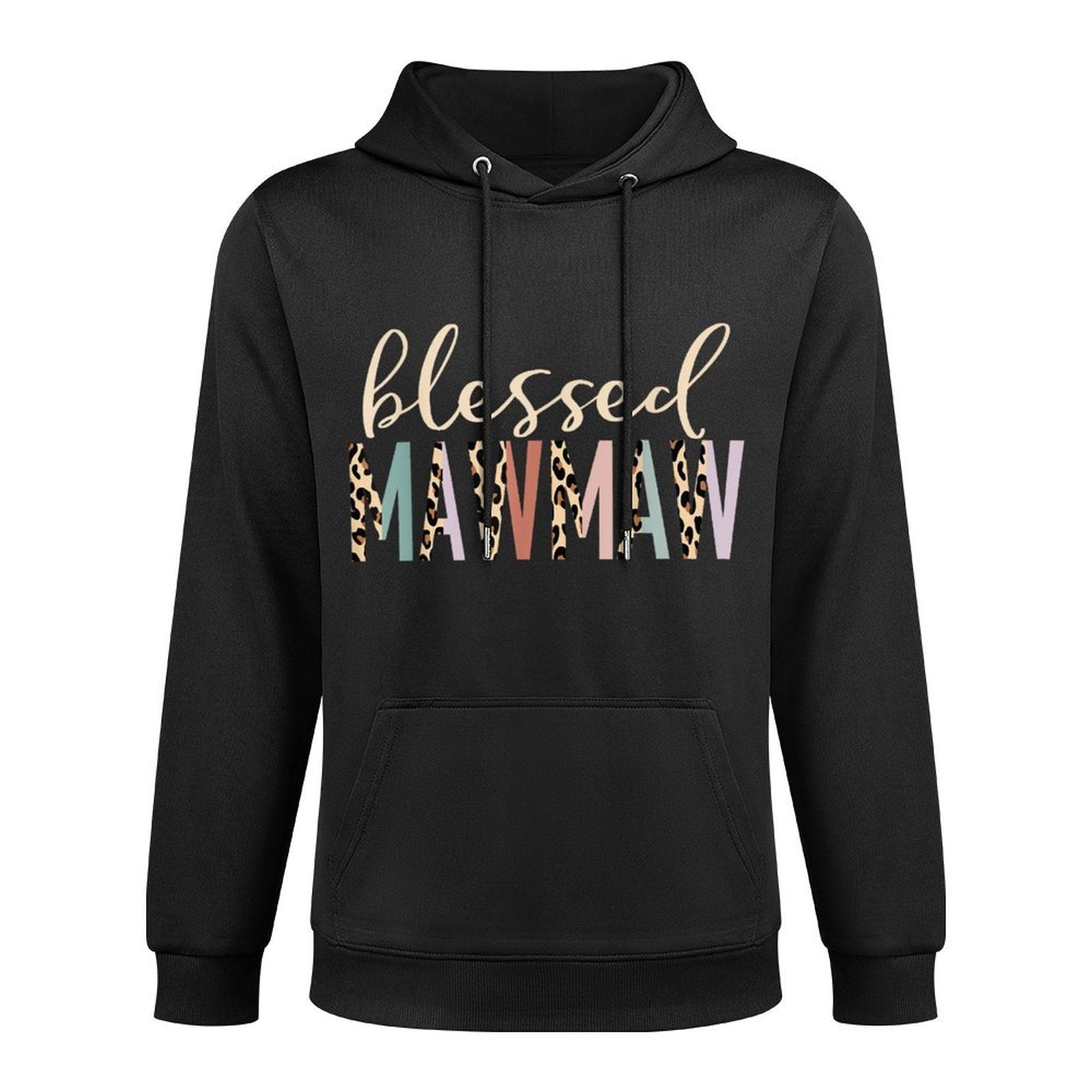 Blessed Mawmaw Cute Leopard Print Layering Staple Hoodie