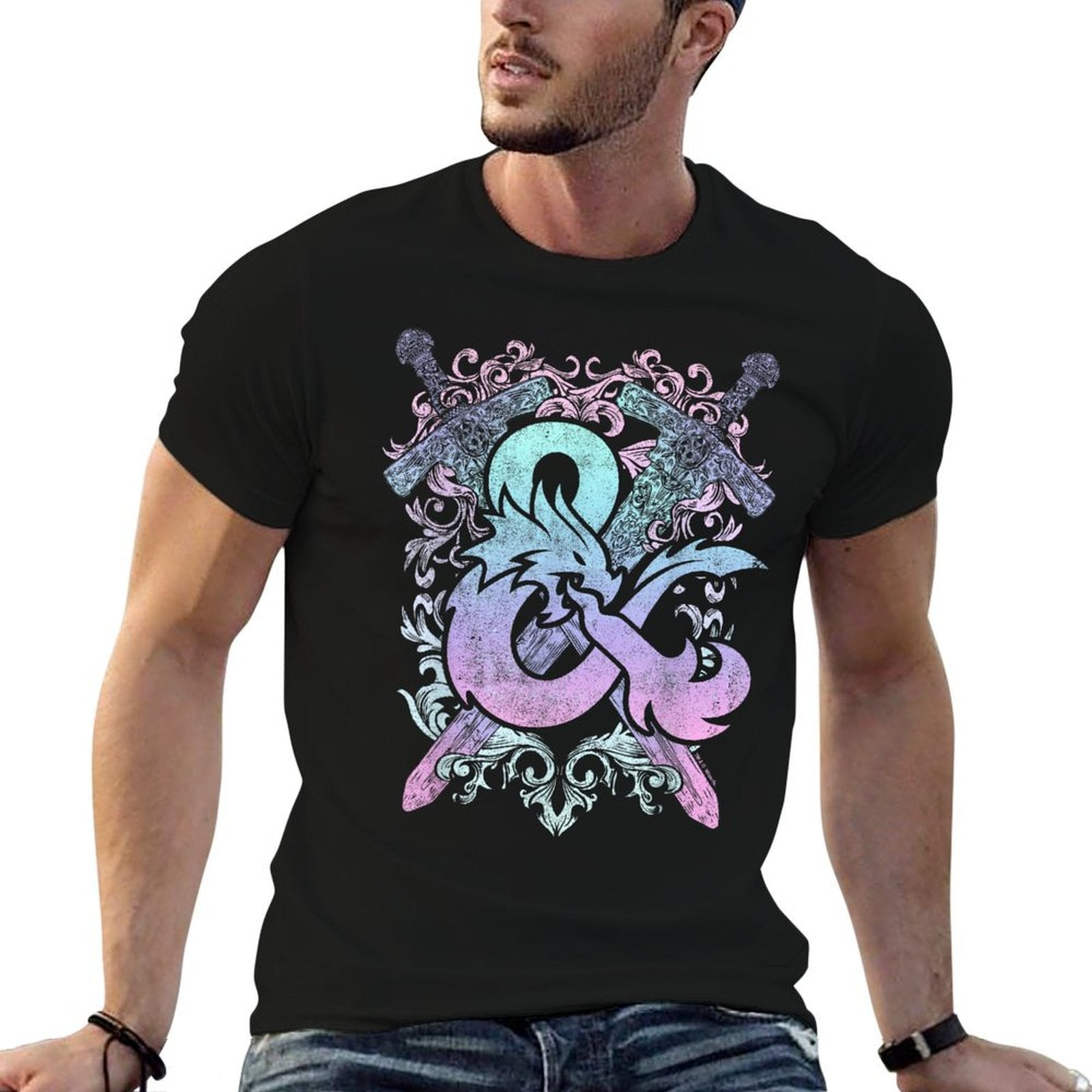 Dungeons  Dragons Ampersand Pastel Logo Comfortable T-Shirt