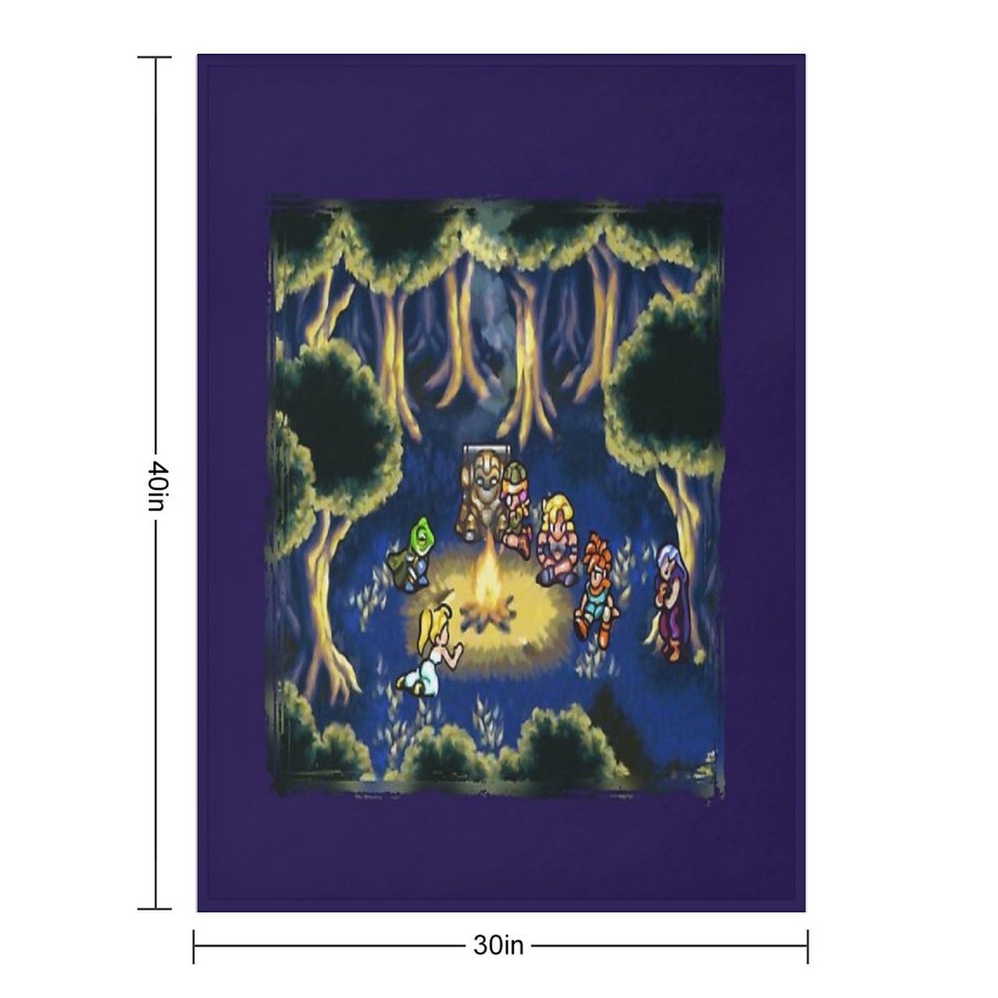 Chrono Trigger Camping Scene Compact Throw Blanket