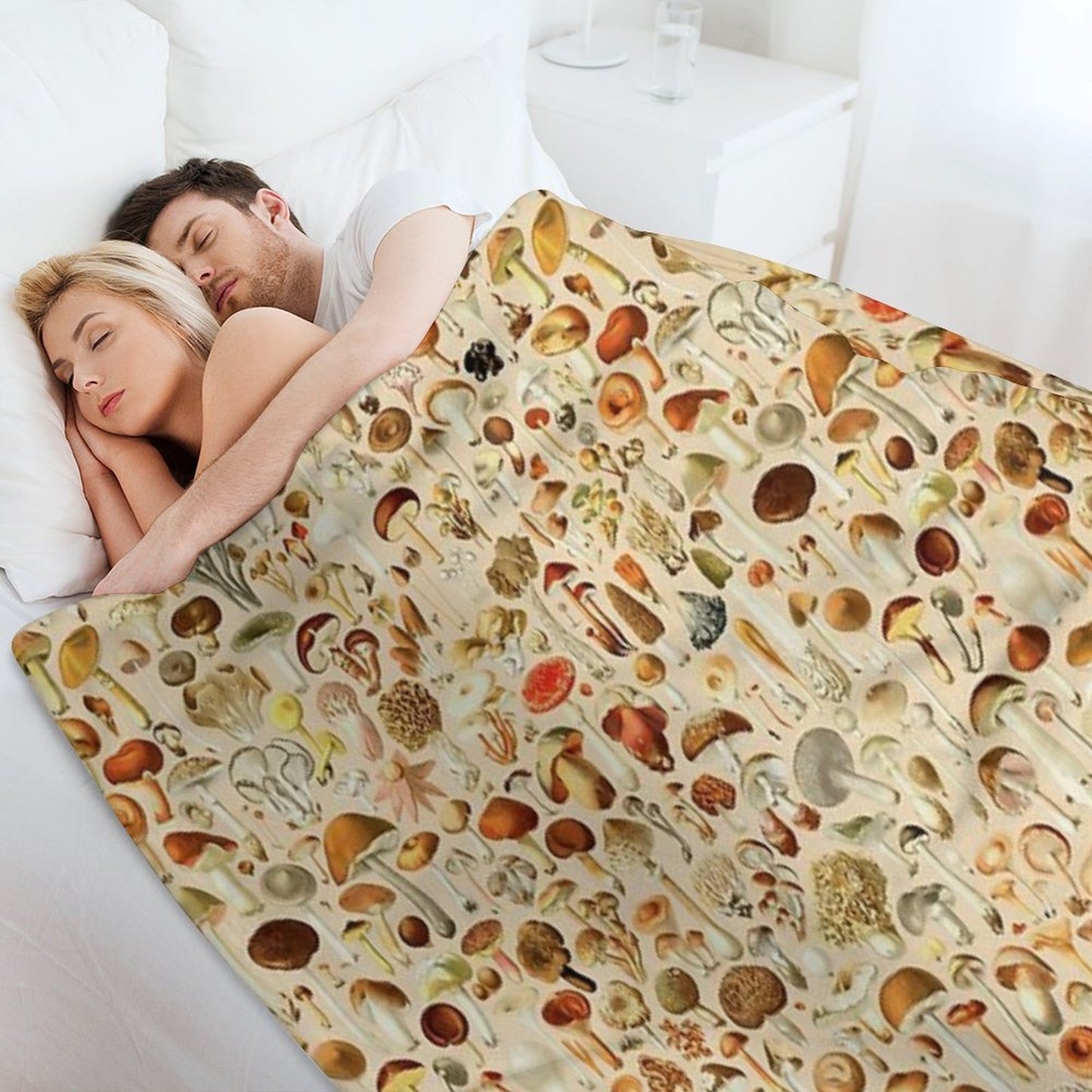 Vintage Mushroom Designs Collection Comfort Throw Blanket