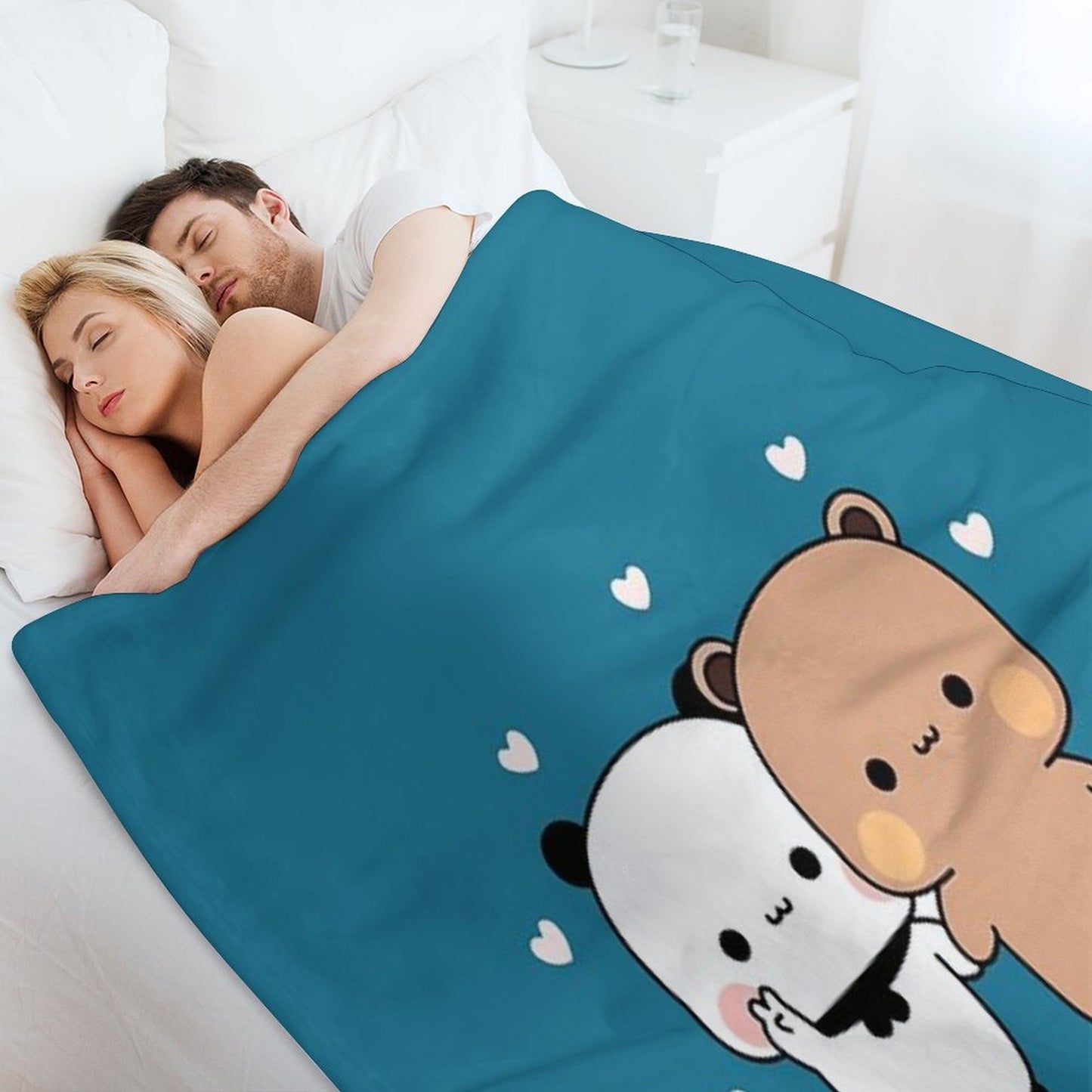 CUTE PANDA BEAR Premium Easy Care Throw Blanket