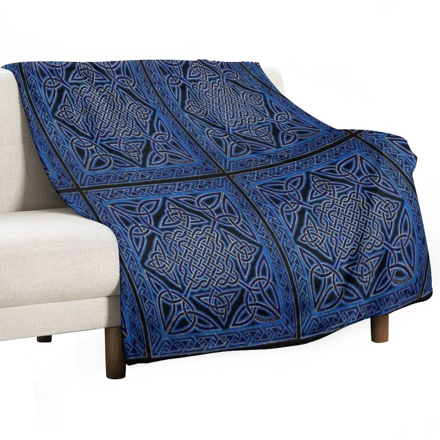 Celtic Meditation Blue All-season Throw Blanket