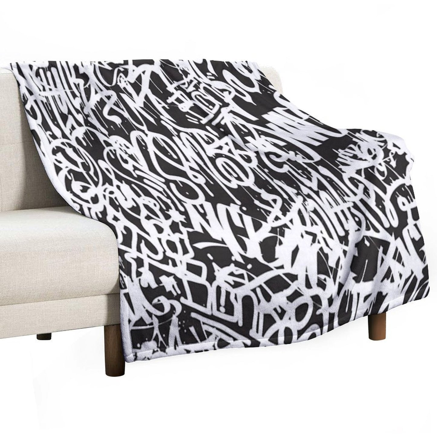 All There in Black And White Premium Throw Blanket