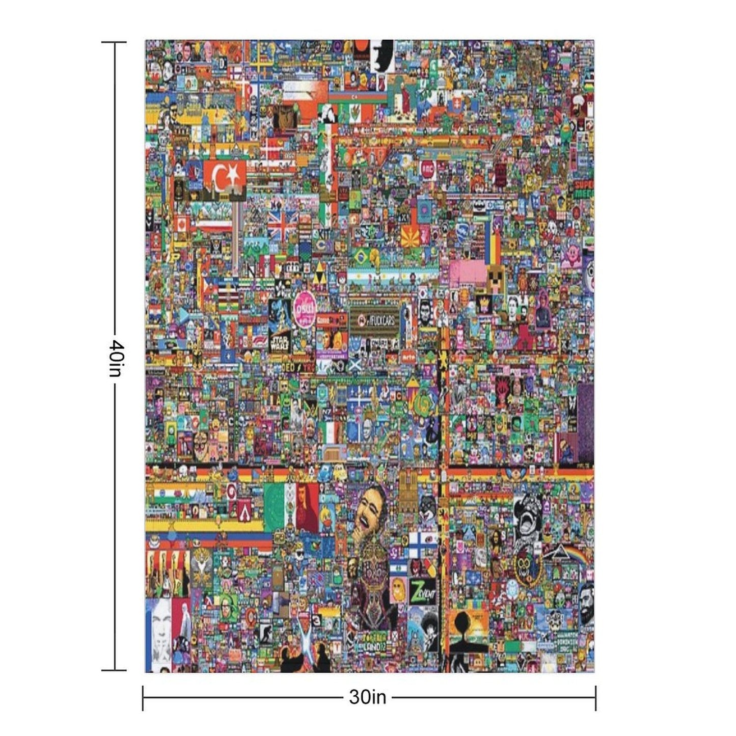 RPlace 2022 - Poster Versatility Throw Blanket