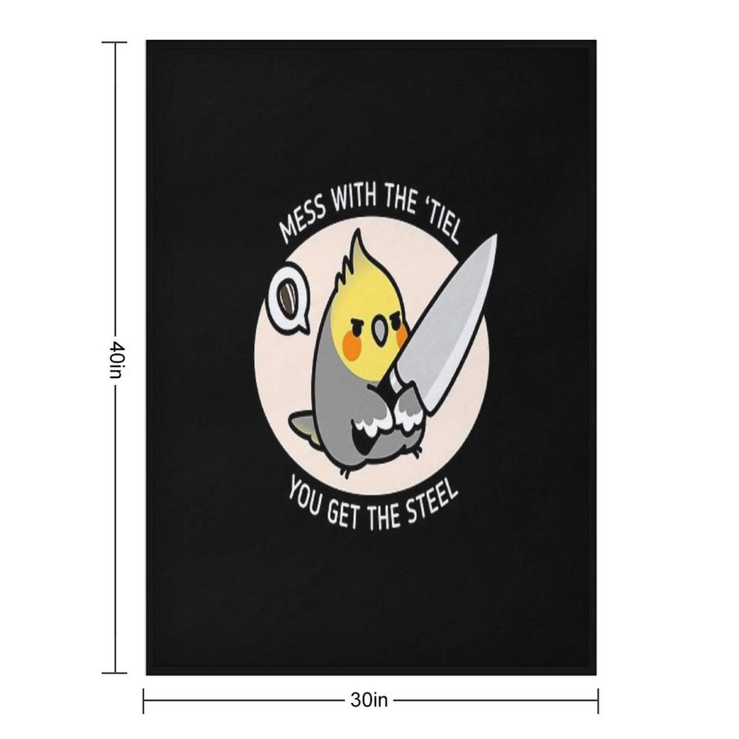 MESS WITH 'TIEL YOU GET THE STEEL All-season Throw Blanket