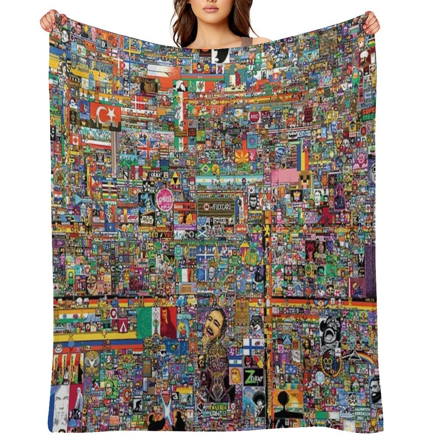 RPlace 2022 - Poster Versatility Throw Blanket