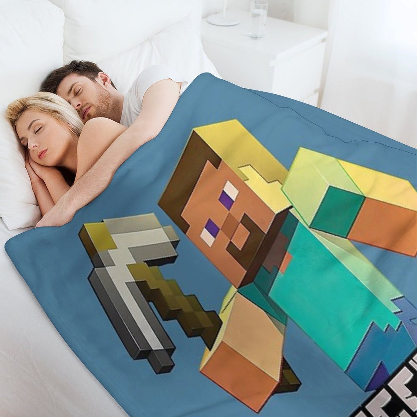 Minecraft Video Game Steve Shrink-resistant Throw Blanket