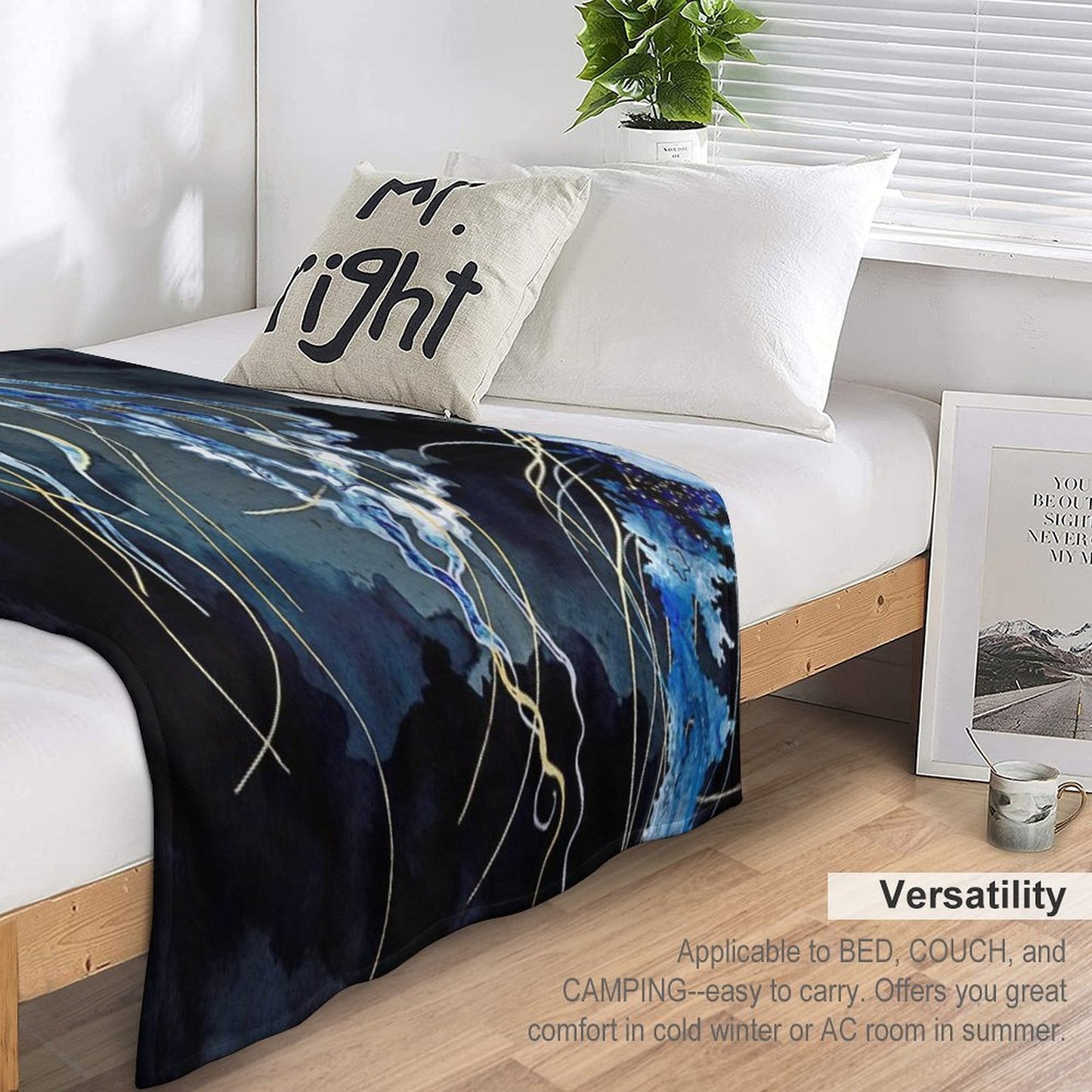 Metallic Ocean III Comfort Throw Blanket