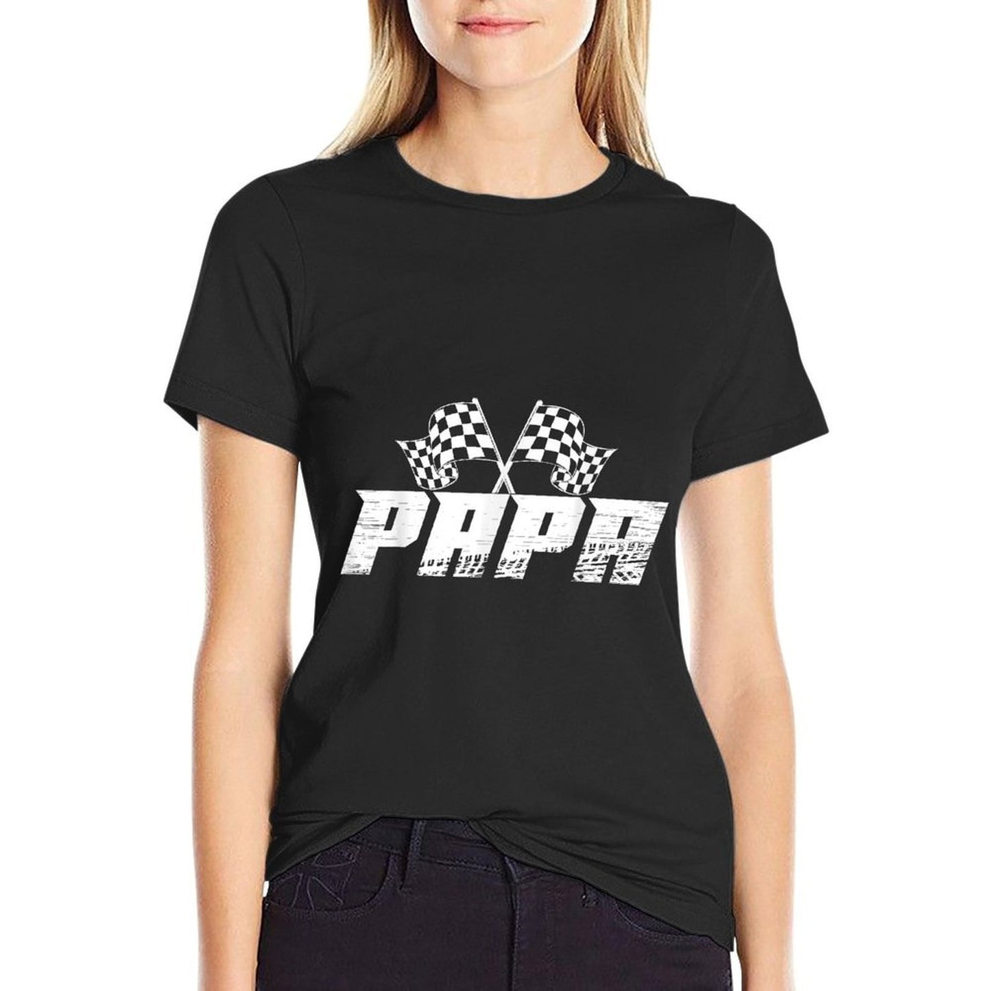 Papa Pit Crew Family Racing Birthday Race Car Relaxed-fit T-Shirt