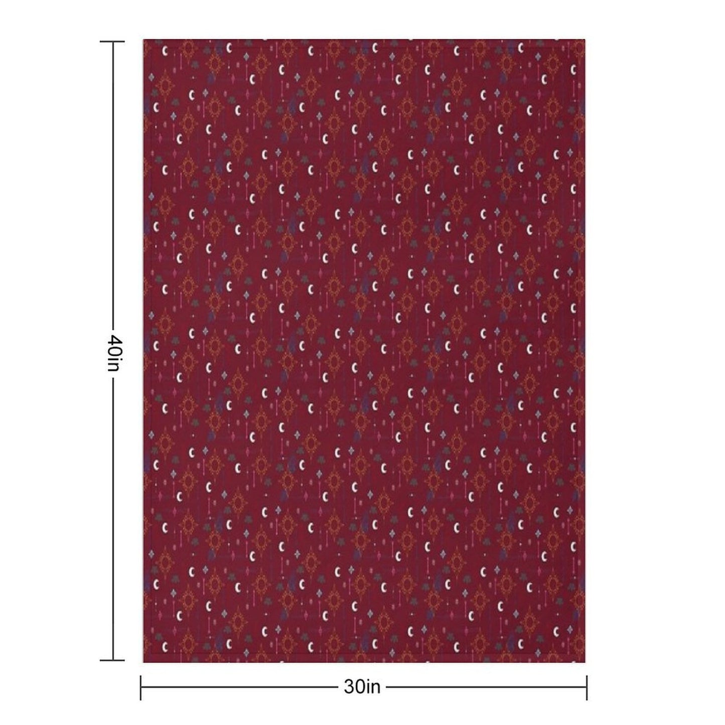 Mollymauk Tealeaf Pattern Lightweight Throw Blanket