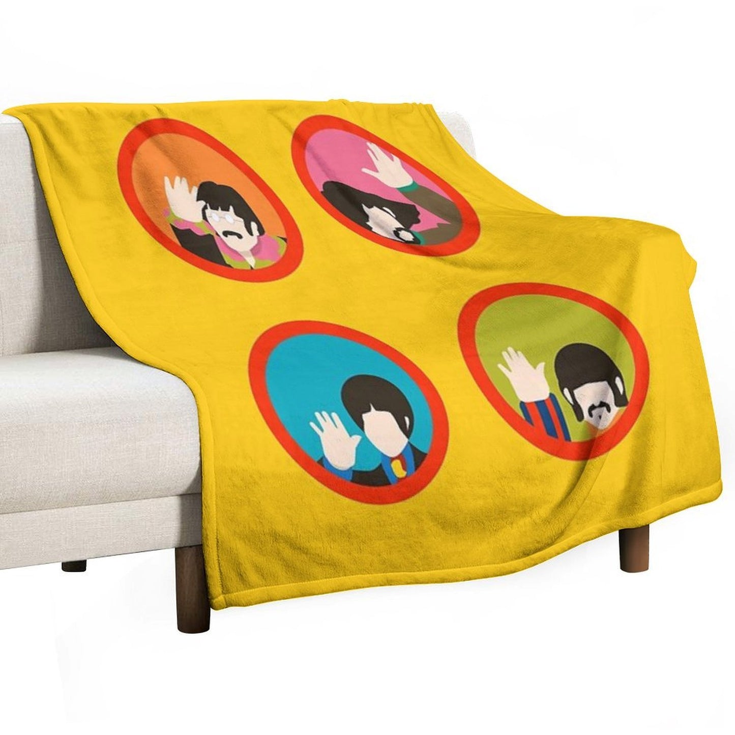 Yellow Submarine Minimal Quick-dry Throw Blanket