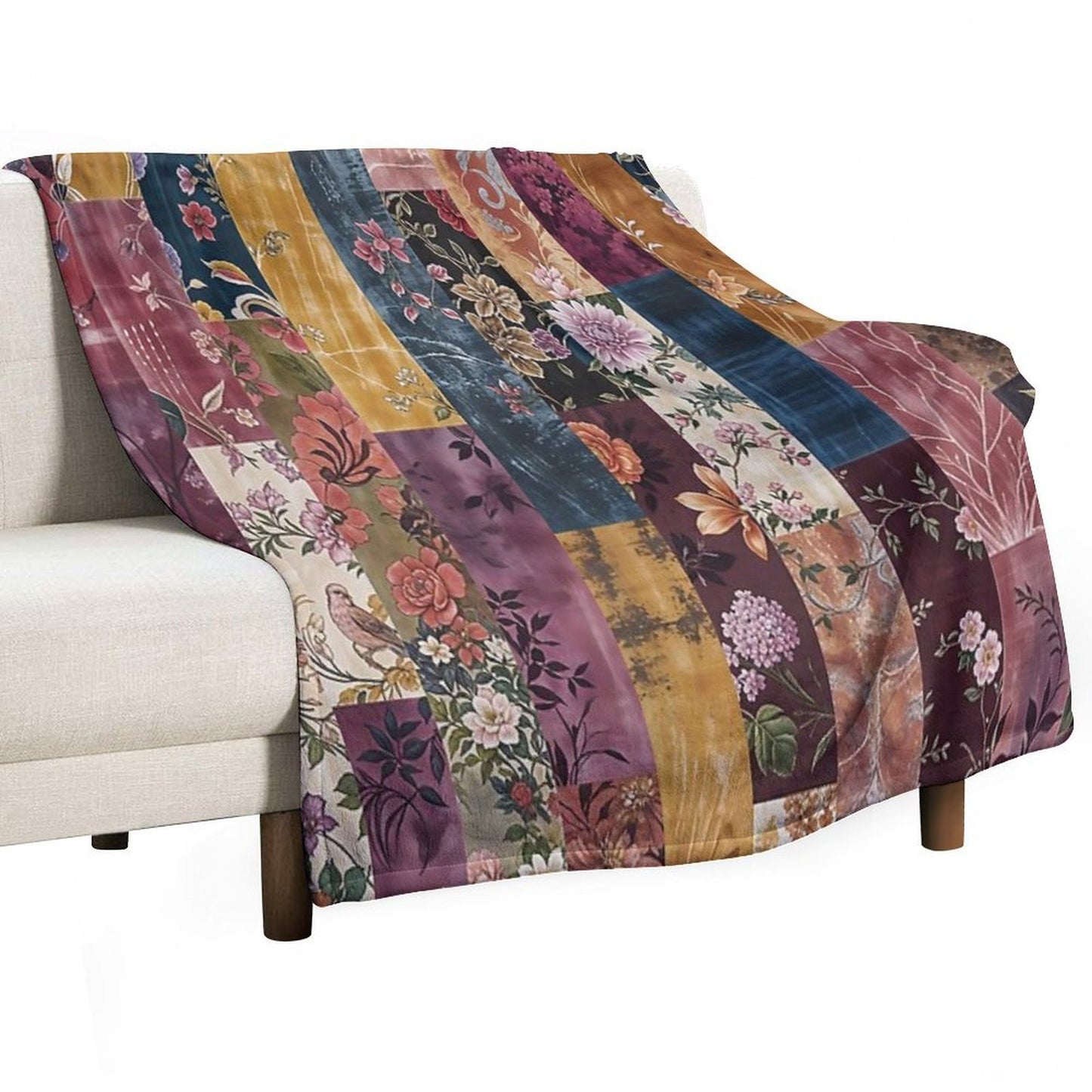 Gypsy Souk Patchwork Velvety-soft Throw Blanket