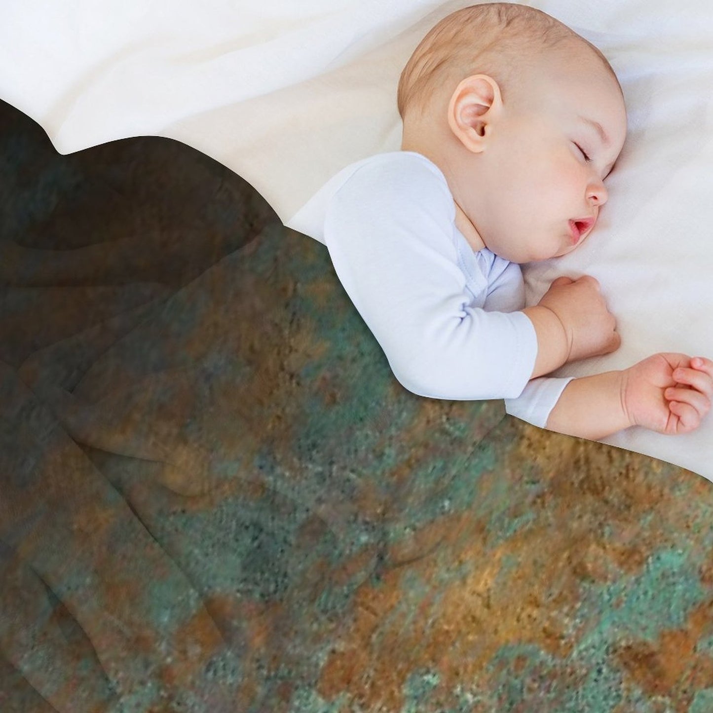Oxidized Copper Shrink-resistant Throw Blanket