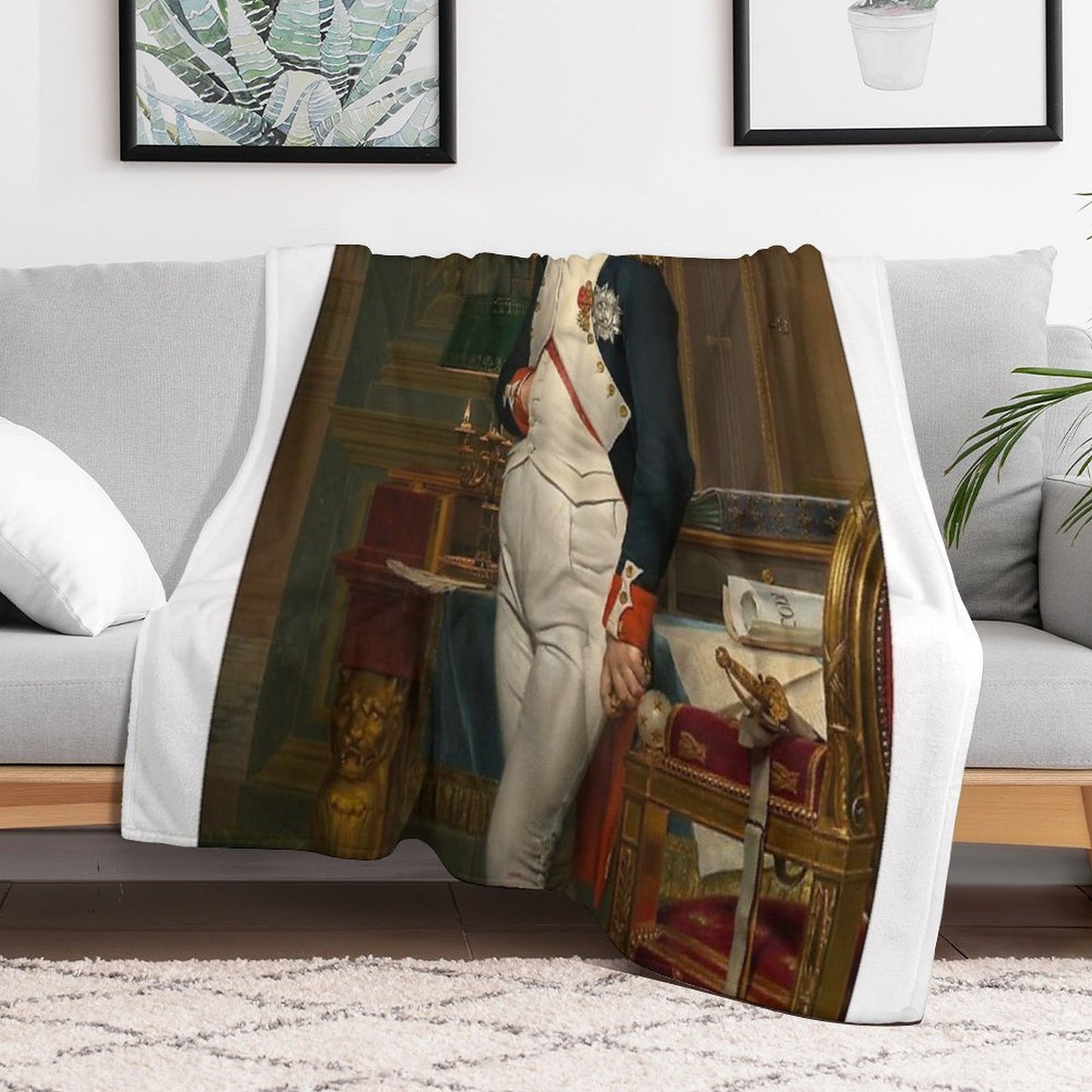 Napoleon Bonaparte Portrait Anti-pilling Throw Blanket