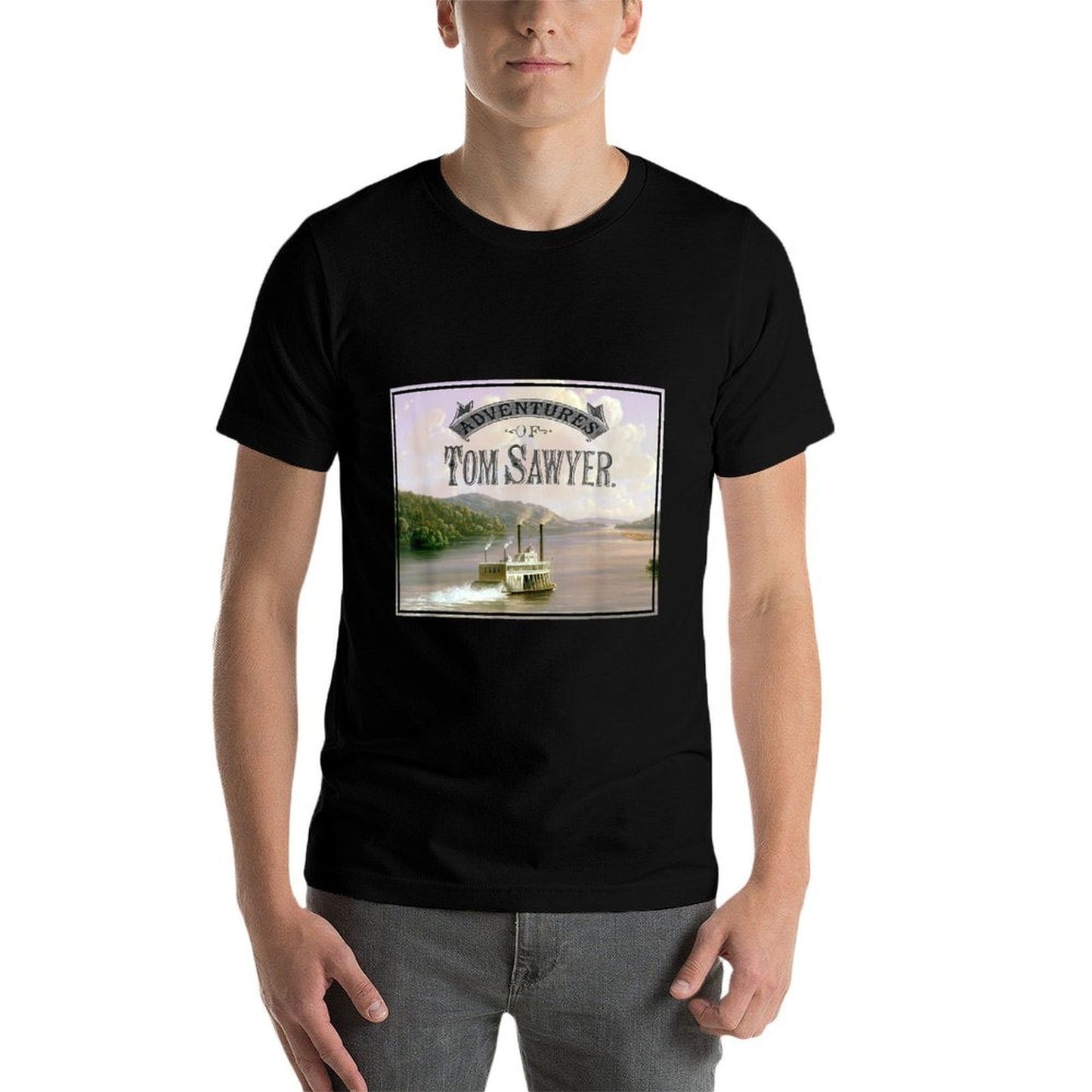 Tom Sawyer Adventures - Mississippi River Landscape Moisture-wicking T-Shirt