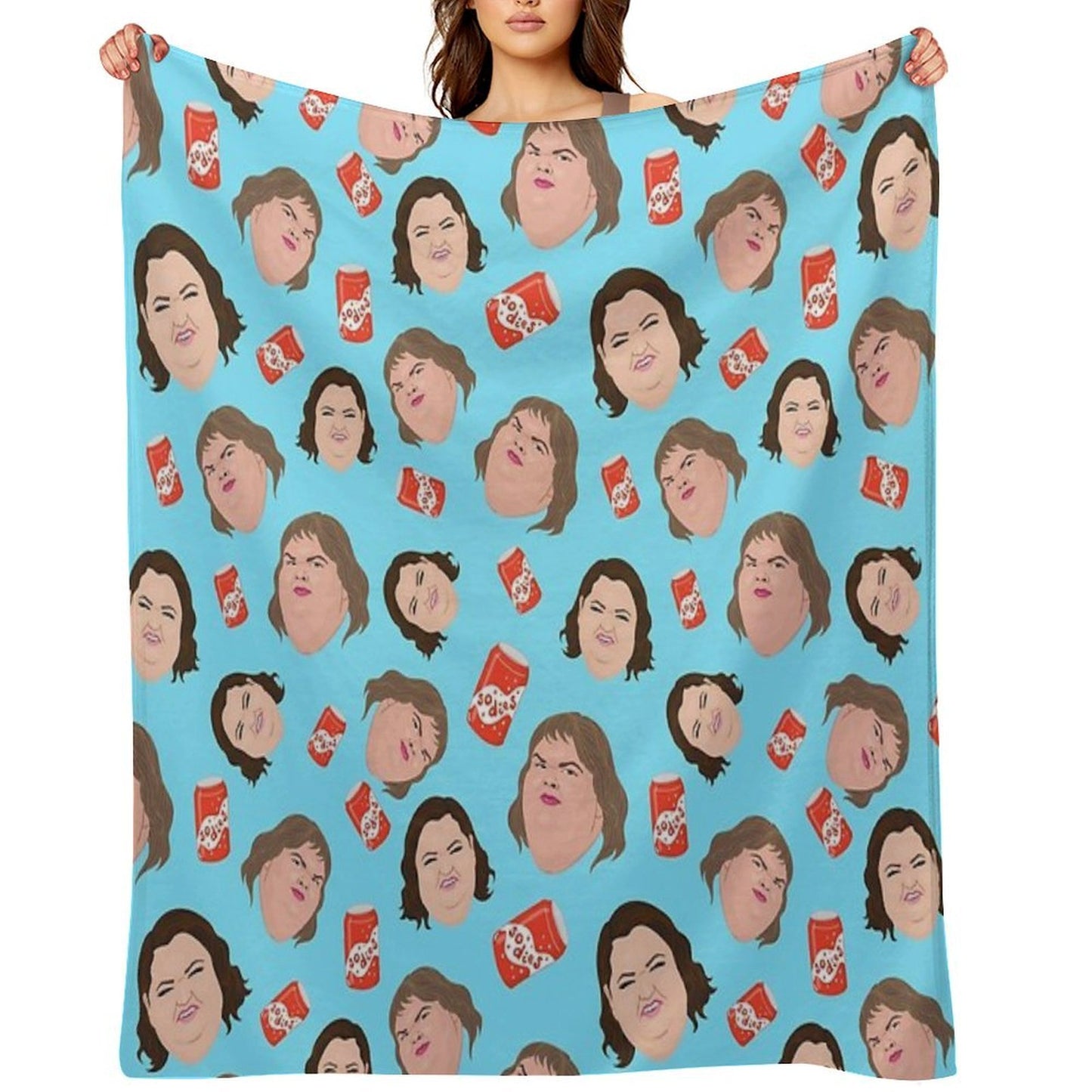 1000lb Sisters - Repeat Print - Sodies - Slaton Sisters - Amy Tammy Quick-dry Throw Blanket