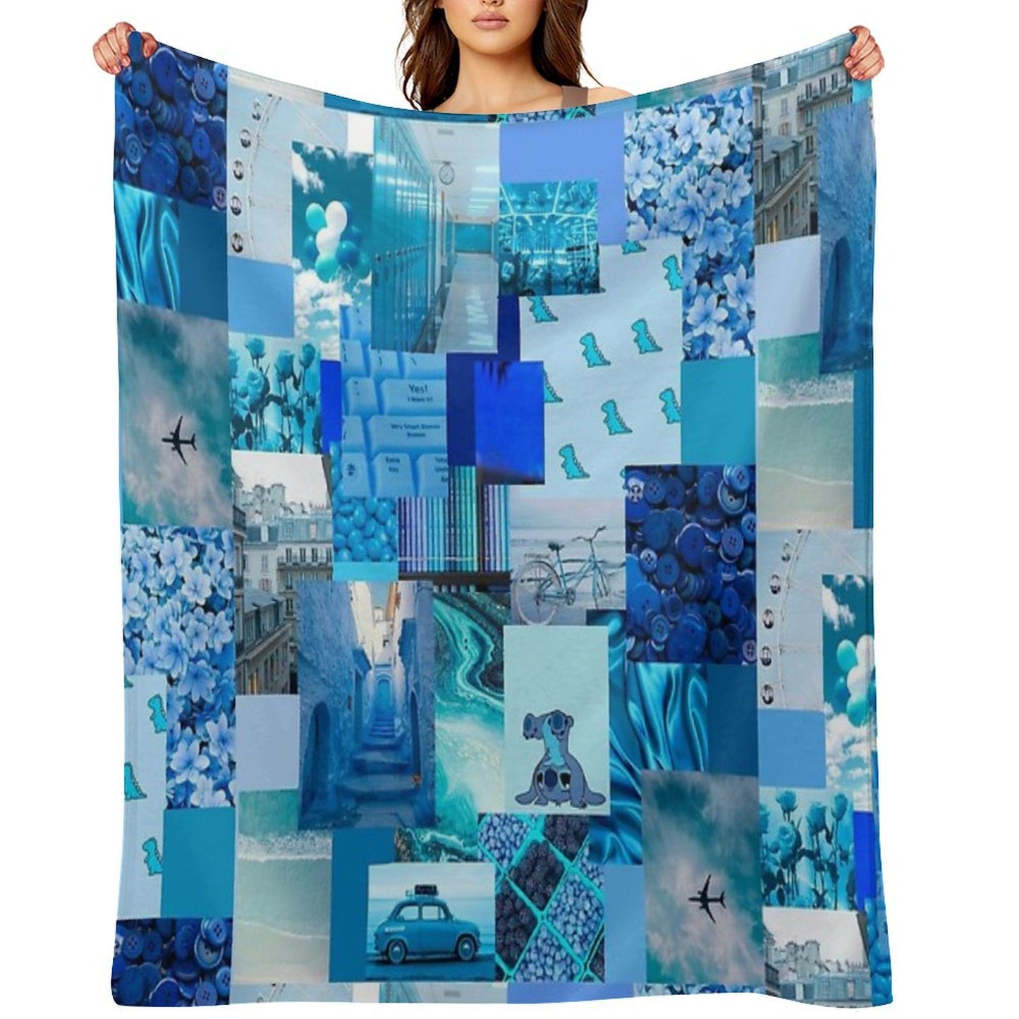 Blue Aesthetic Premium Throw Blanket