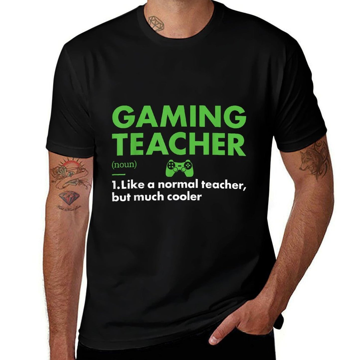 Gamer Teacher Definition Gaming Men Women Affordable Price T-Shirt