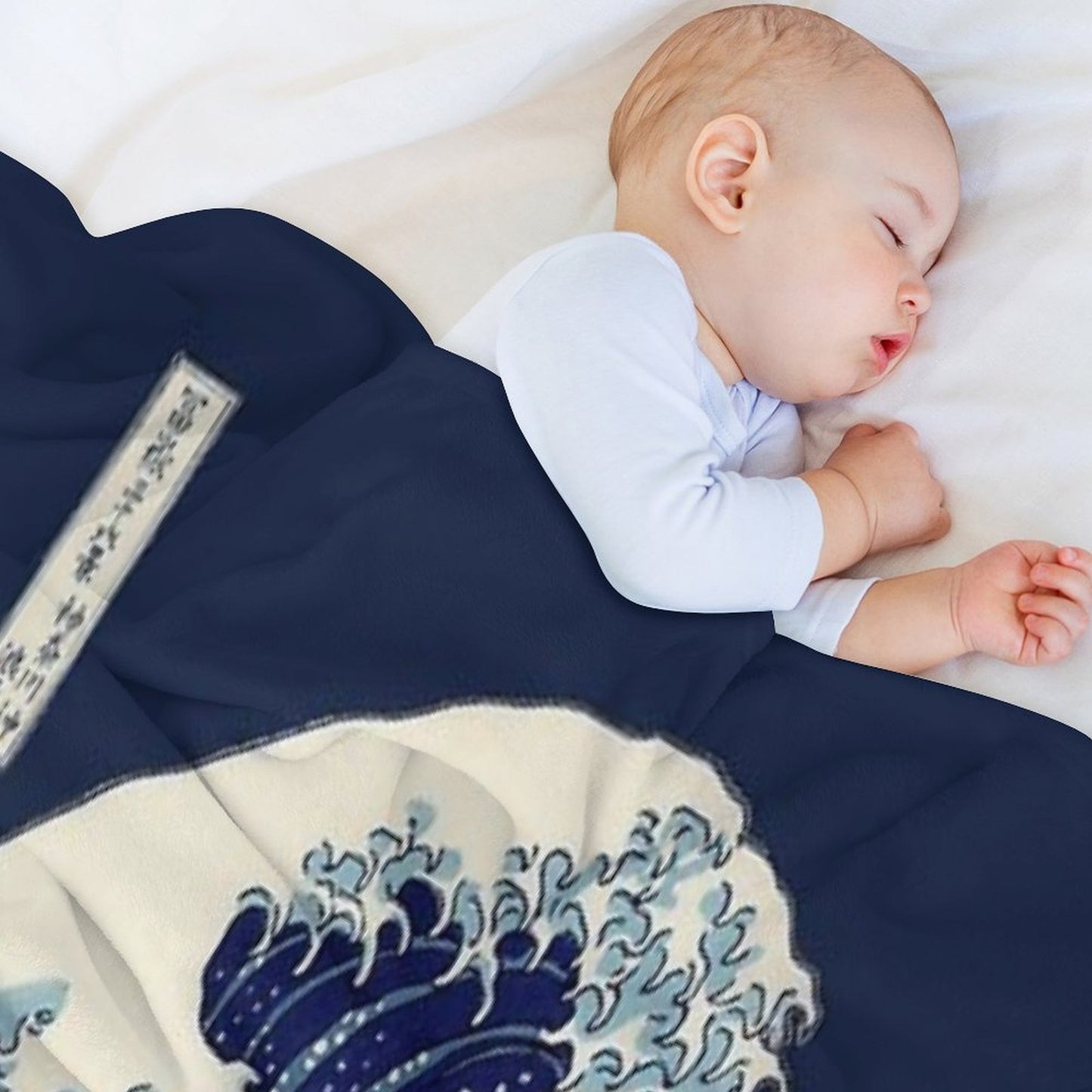 The Great Wave Off Kanagawa Transparent Compact Throw Blanket