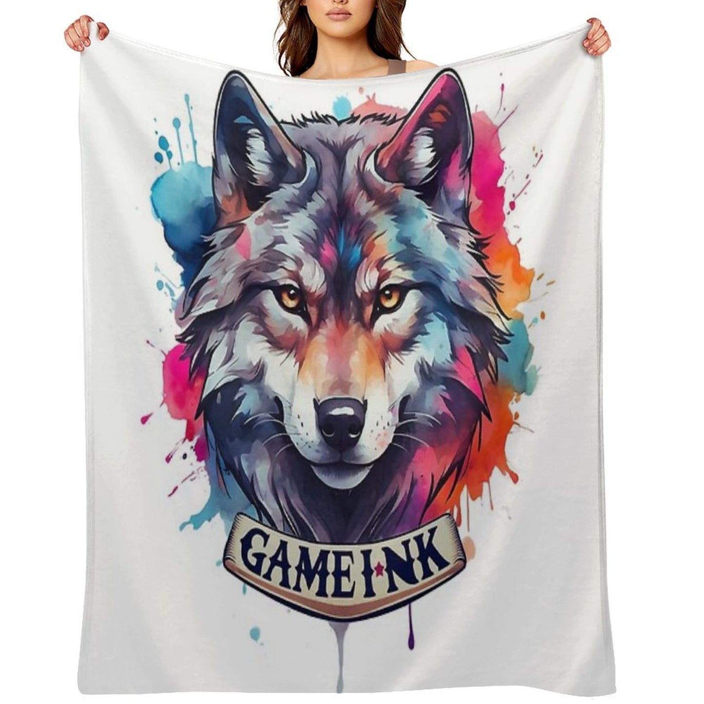 Gameink. Wolf Lightweight Throw Blanket