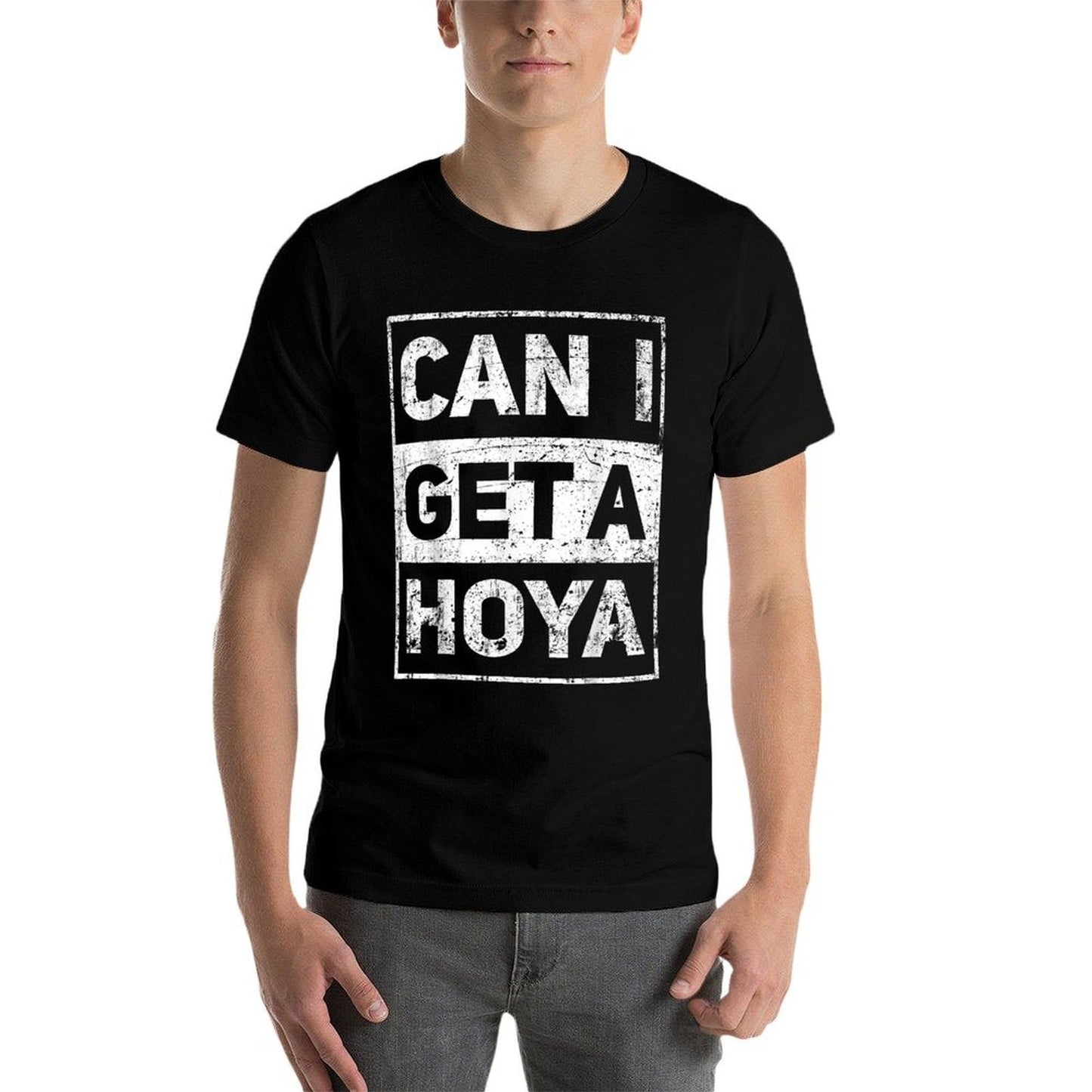 Can I Get A Hoyaaa Man Shouting Hoya Dank Meme GenZ Cotton T-Shirt