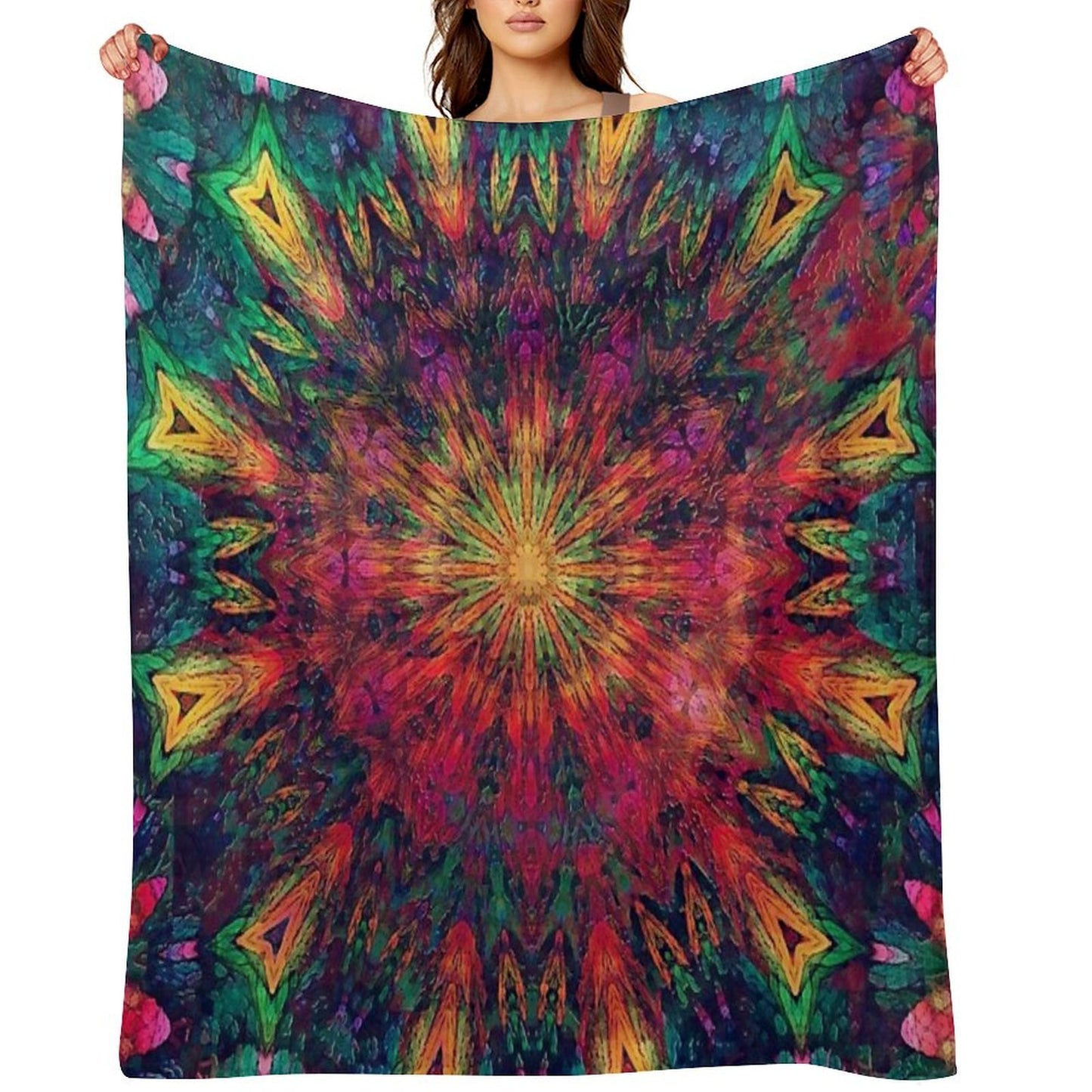 Mandala Love Compact Throw Blanket