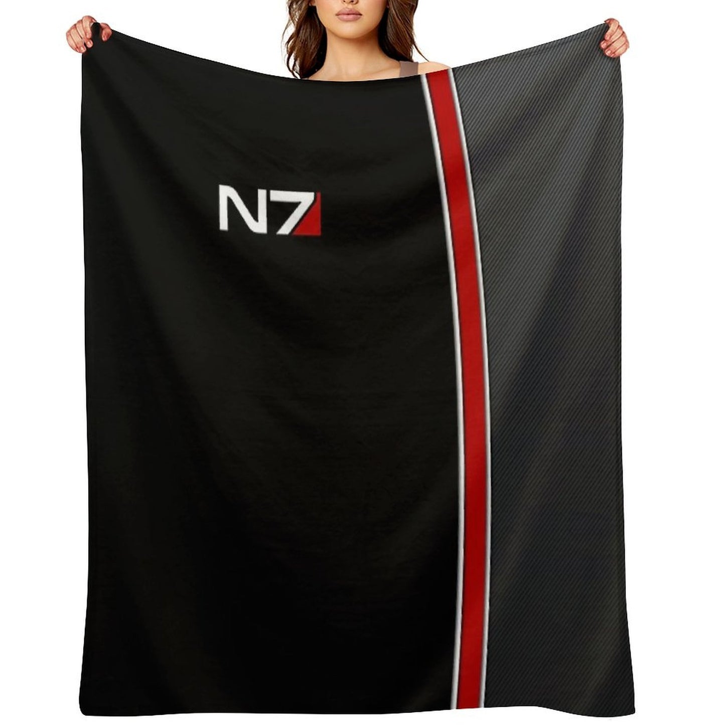 N7 Mass Effect Emblem! Plush Throw Blanket