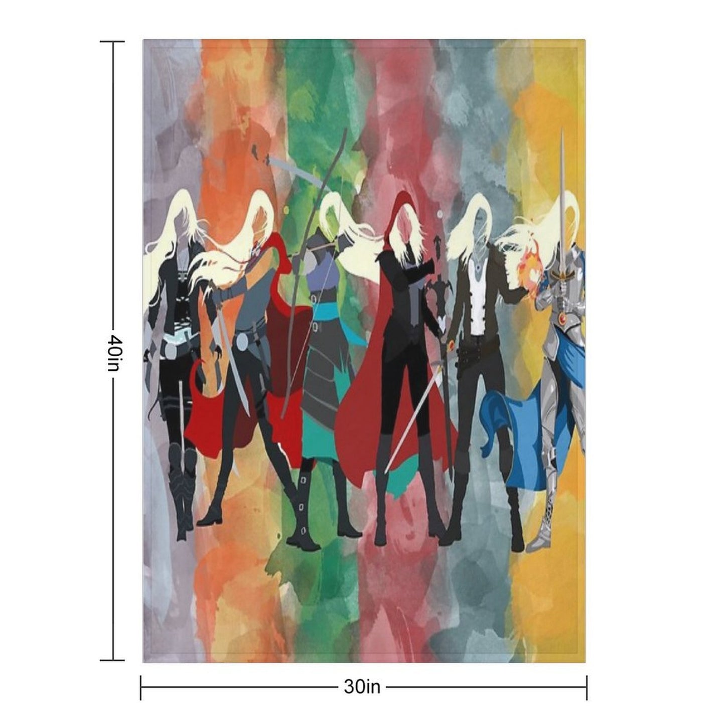 Throne of Glass Series Watercolor Durable Throw Blanket