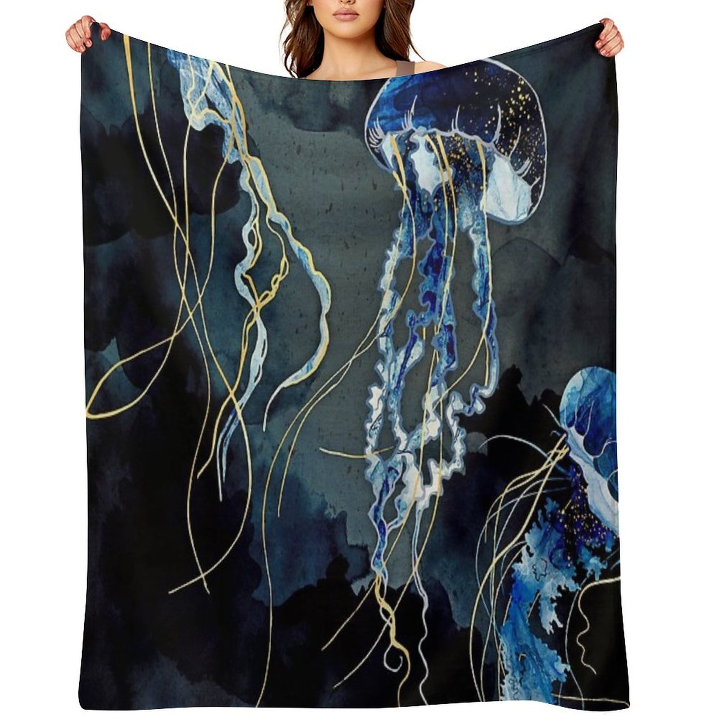 Metallic Ocean III Comfort Throw Blanket
