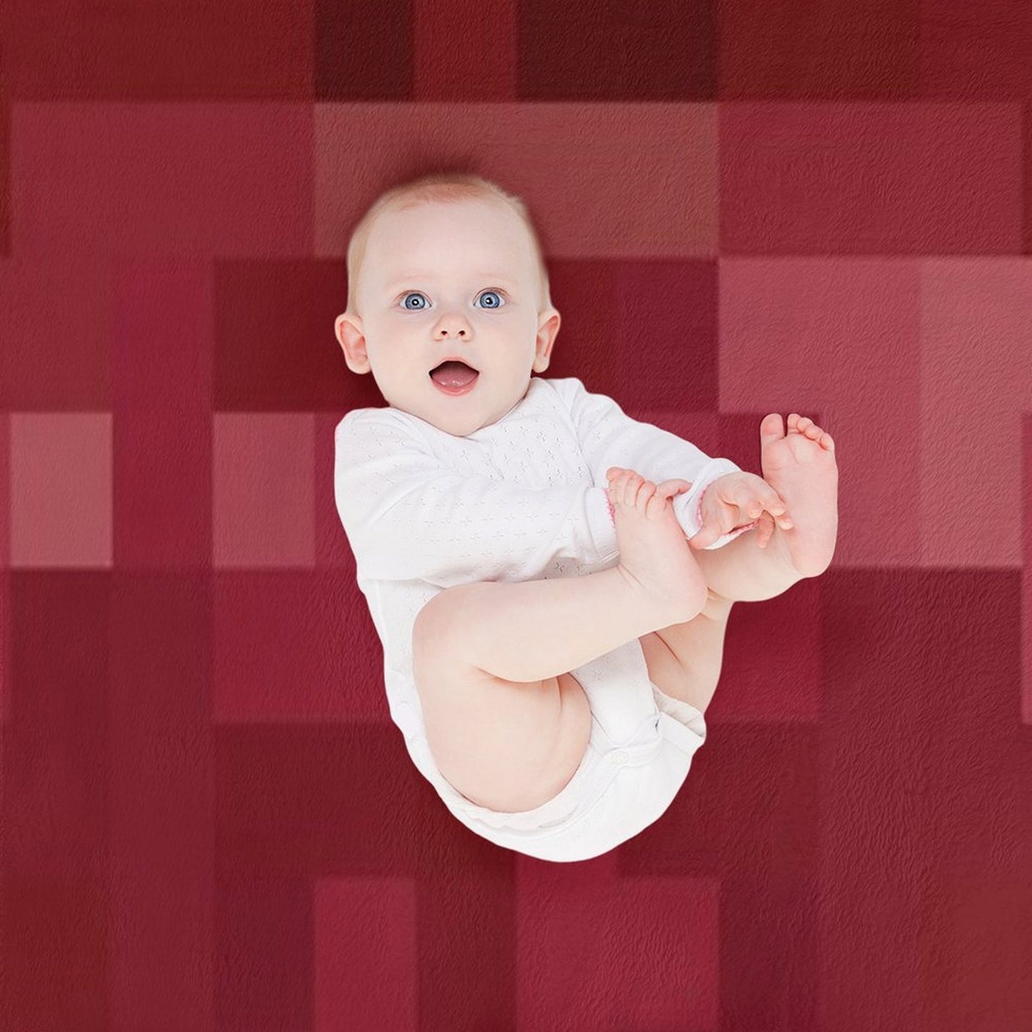Red And White Pixel Design Compact Throw Blanket