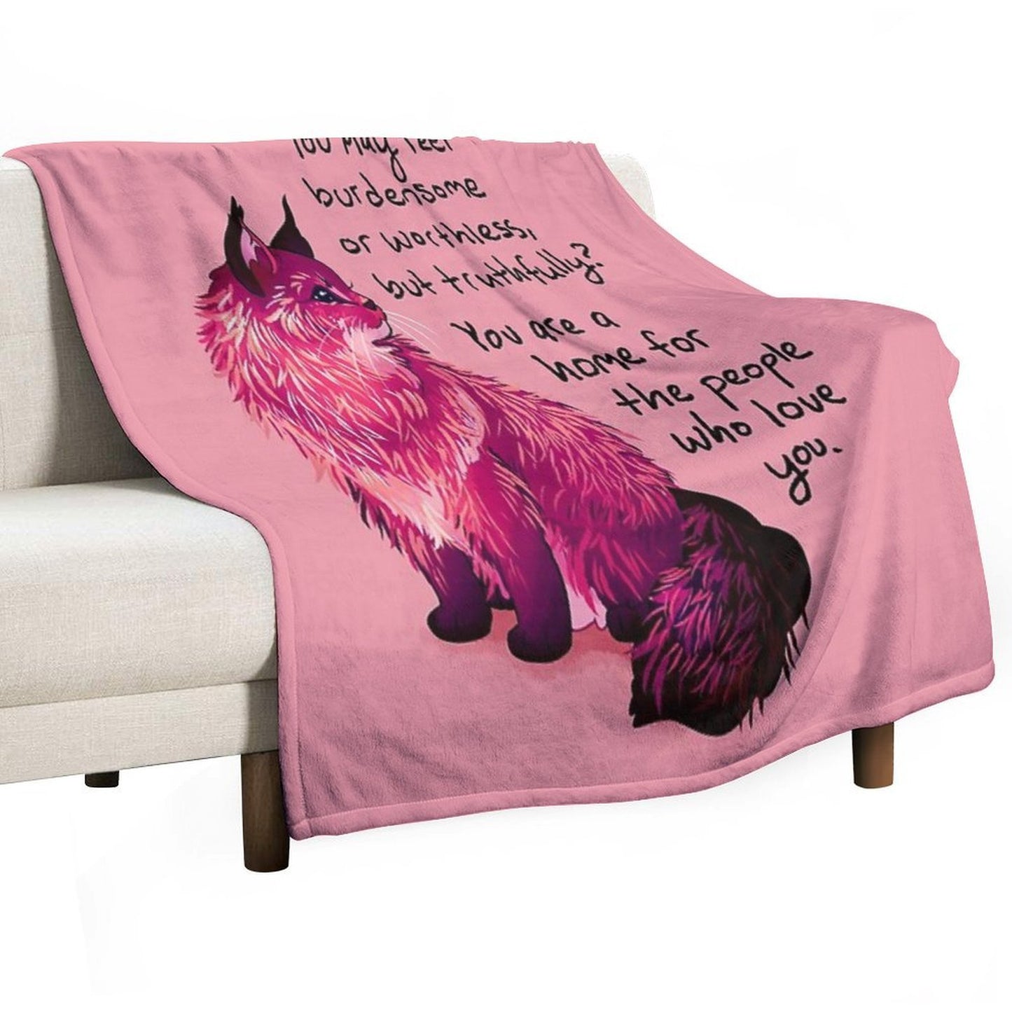 You Are A Home for The People Who Love You Norwegian Forest Cat Velvety-soft Throw Blanket