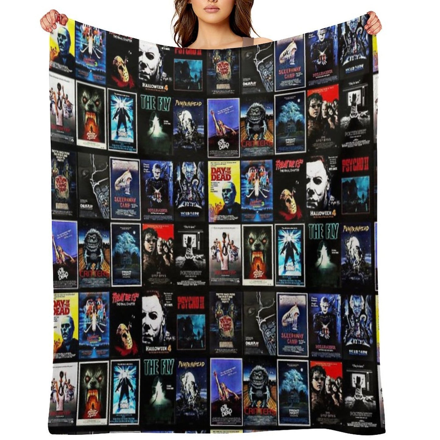 1980s Horror Classics Shrink-resistant Throw Blanket