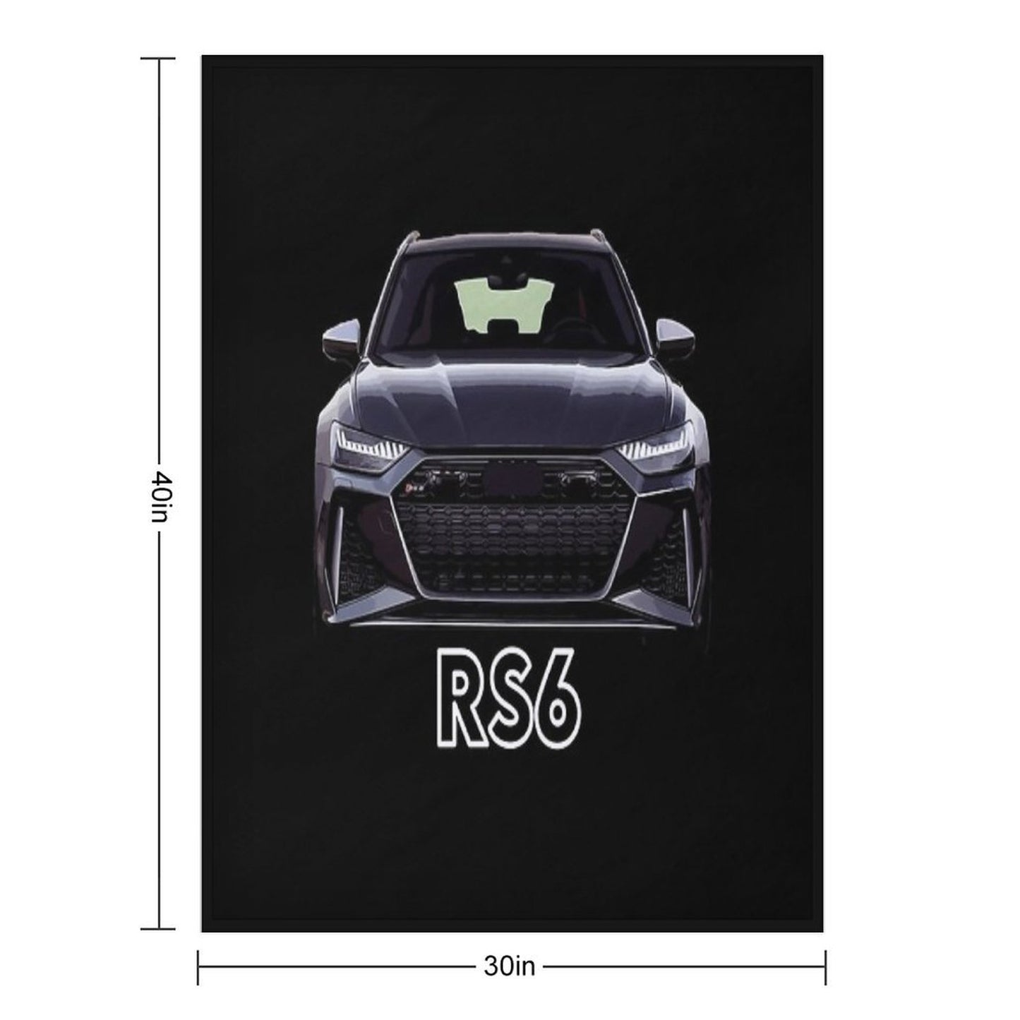 2020 Audi RS6 Travel-friendly Throw Blanket