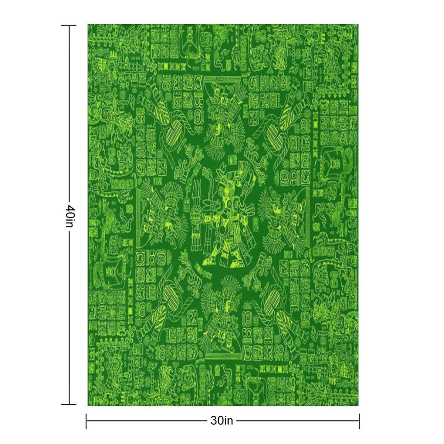 Mayan Spring GREEN All-season Throw Blanket