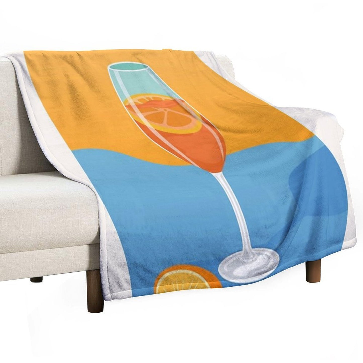 Aperol Spritz Premium Throw Blanket