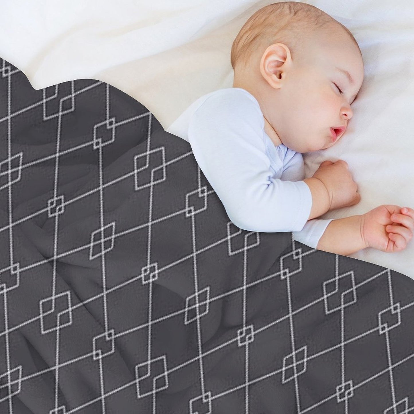 Geometric Pattern Zig Zag Grey 2 Premium Throw Blanket
